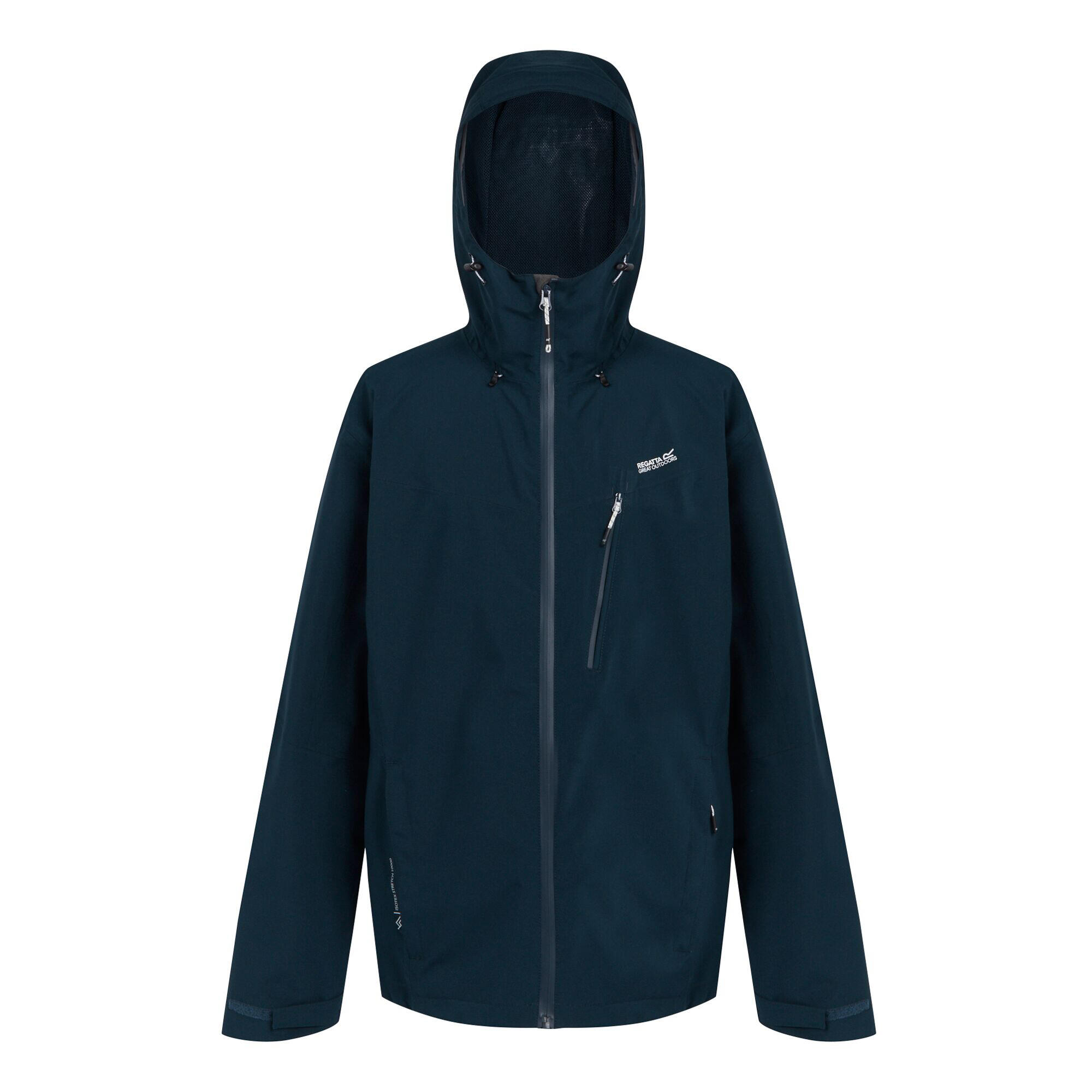 Mens Birchdale Waterproof Hooded Jacket (Navy/Navy) 1/4