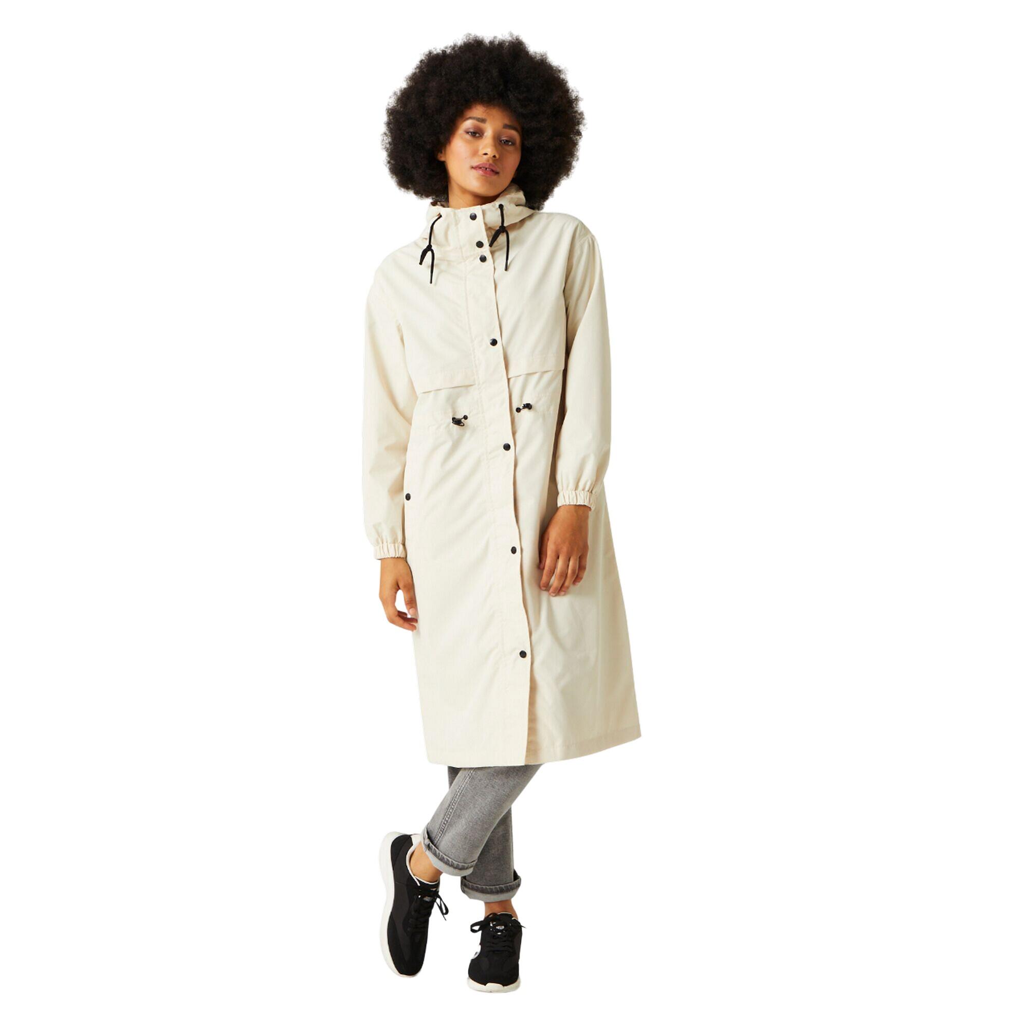 Womens/Ladies Nerenda Long Length Waterproof Jacket (Light Vanilla) 4/5