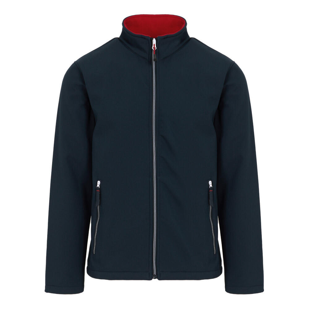 Men's ASCENDER fleece jacket (Navy blue / Classic red)