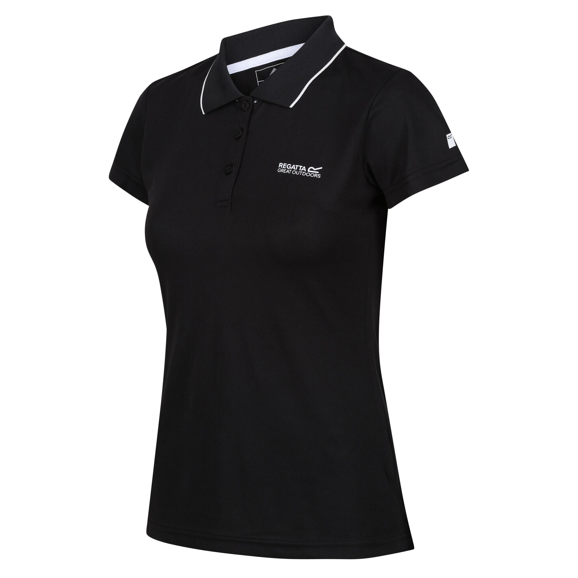 Womens/Ladies Maverick V Polo Shirt (Black) 3/5