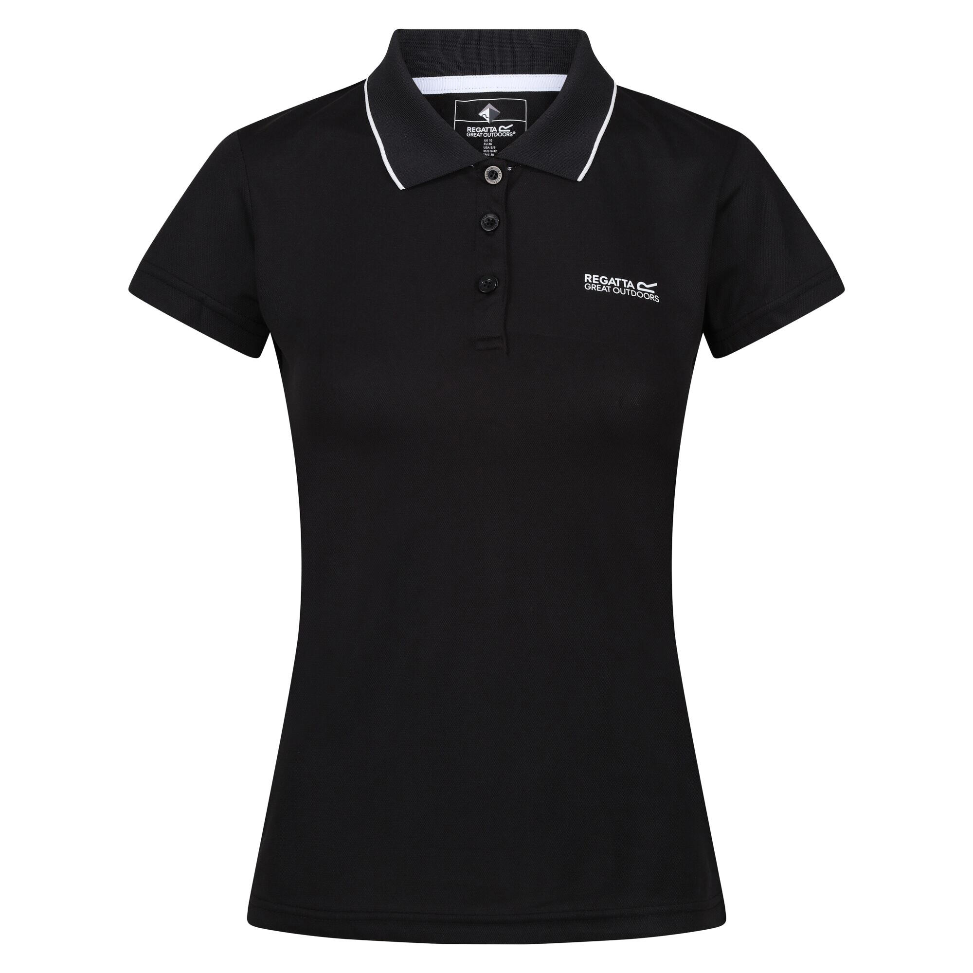 REGATTA Womens/Ladies Maverick V Polo Shirt (Black)