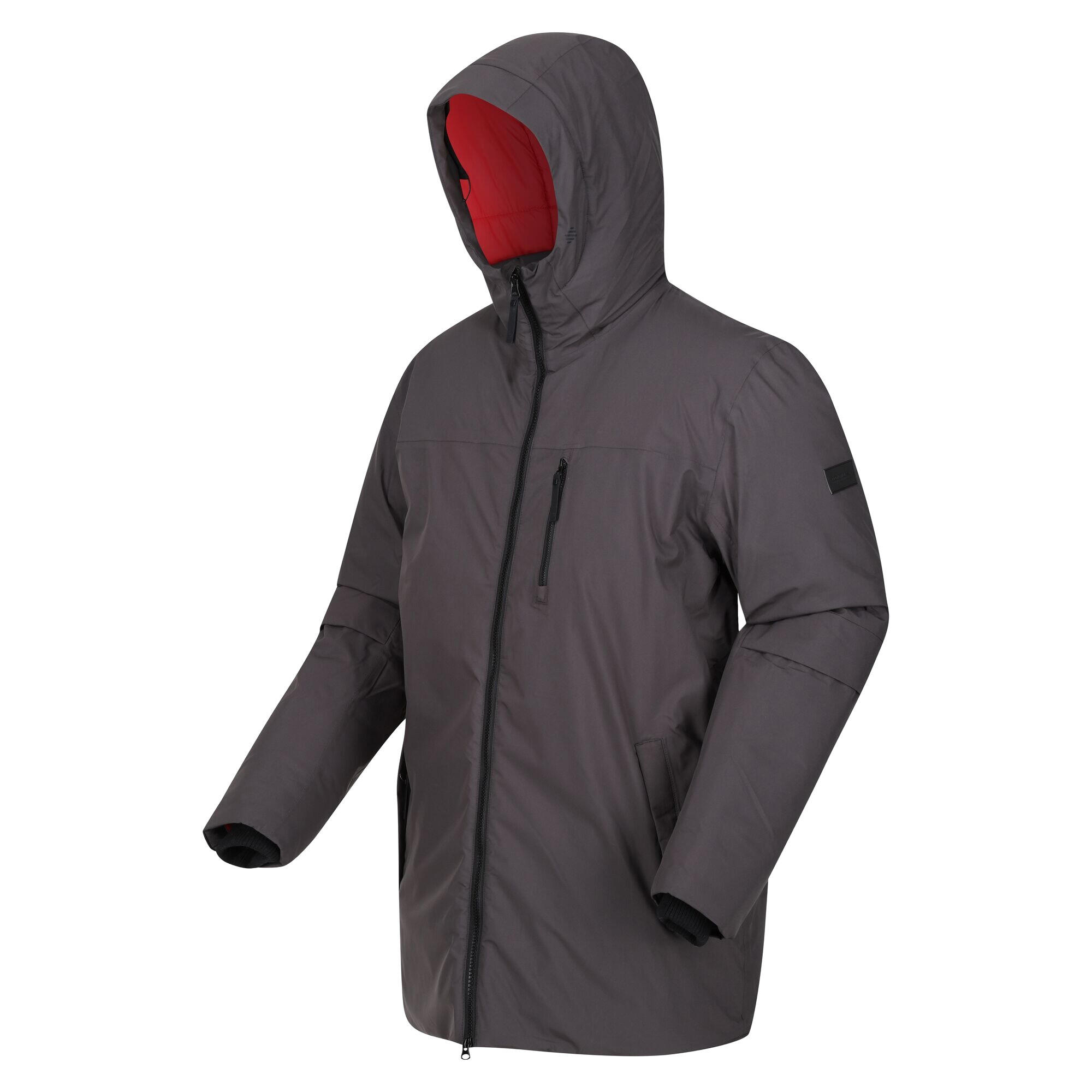 Mens Yewbank II Parka (Ash/Danger Red) 3/5