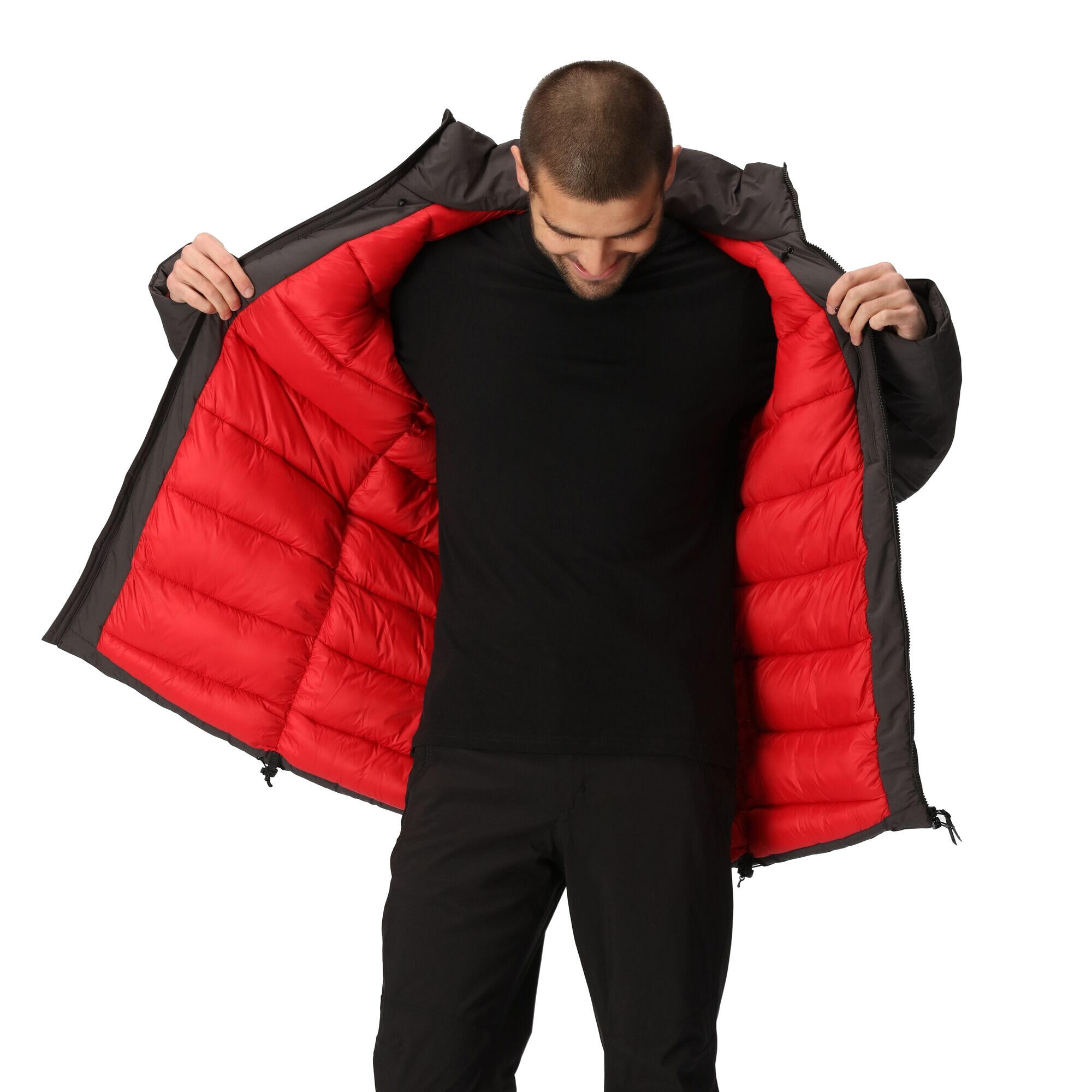 Mens Yewbank II Parka (Ash/Danger Red) 4/5