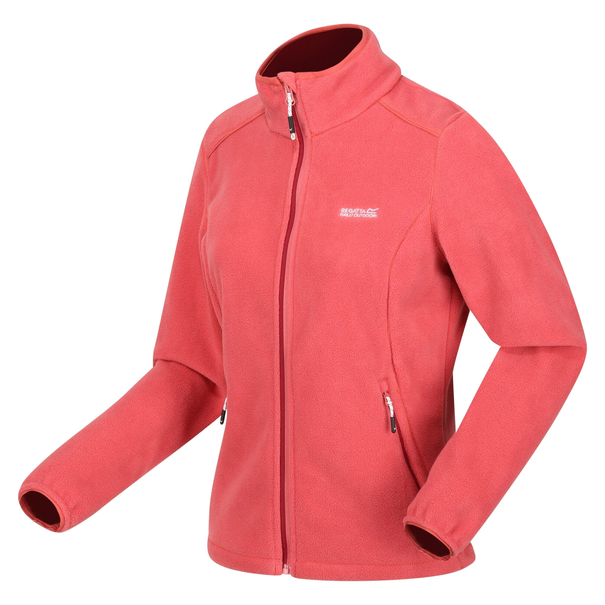 Dames Floreo IV Full Zip Fleece Jas (Mineraal Rood) 4/5