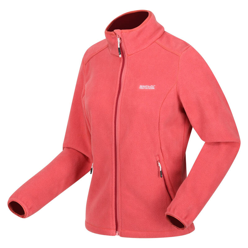 "Floreo IV" Fleecejacke Durchgehender Reißverschluss für Damen Mineral Rot