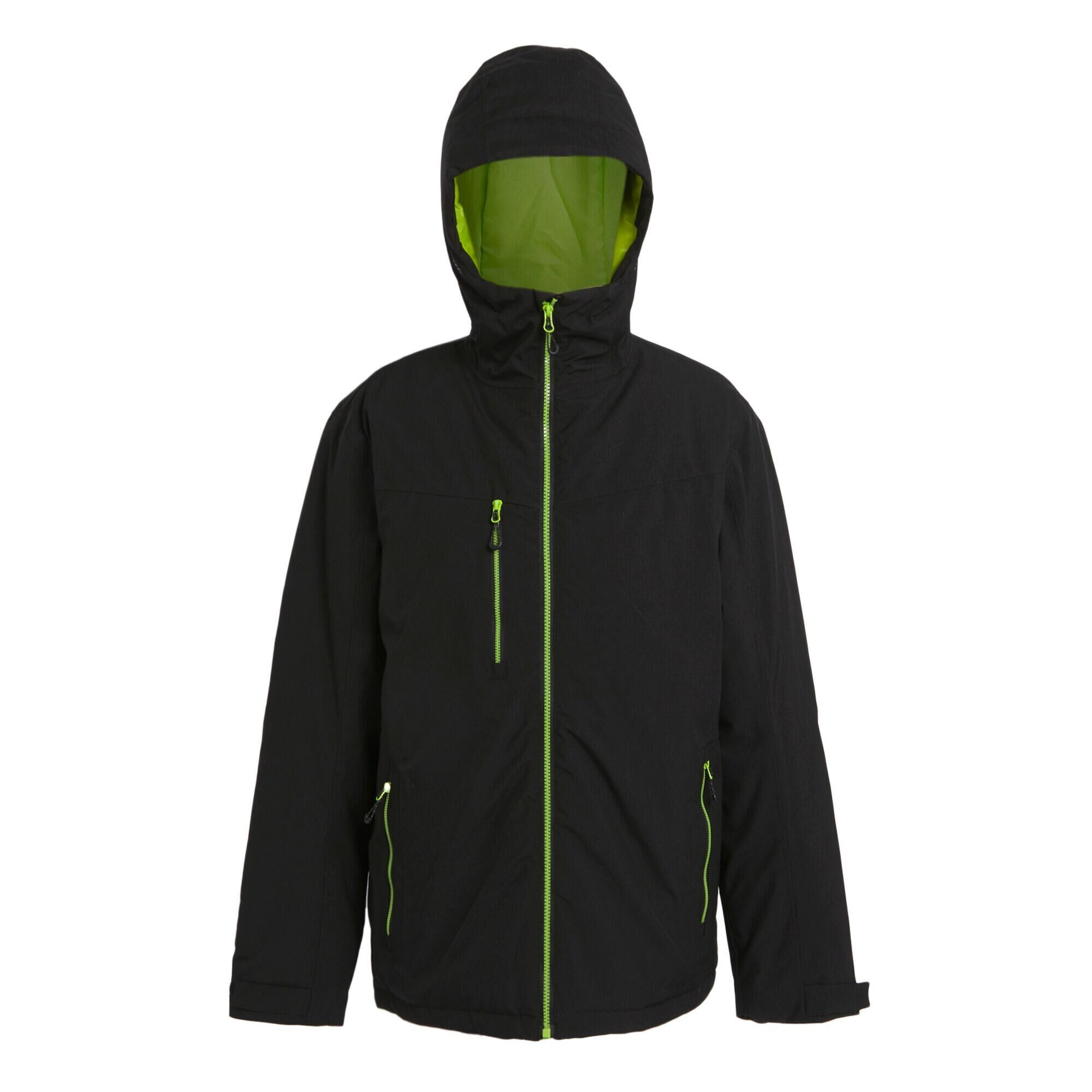 REGATTA Mens Navigate Insulated Waterproof Jacket (Black/Lime Green)