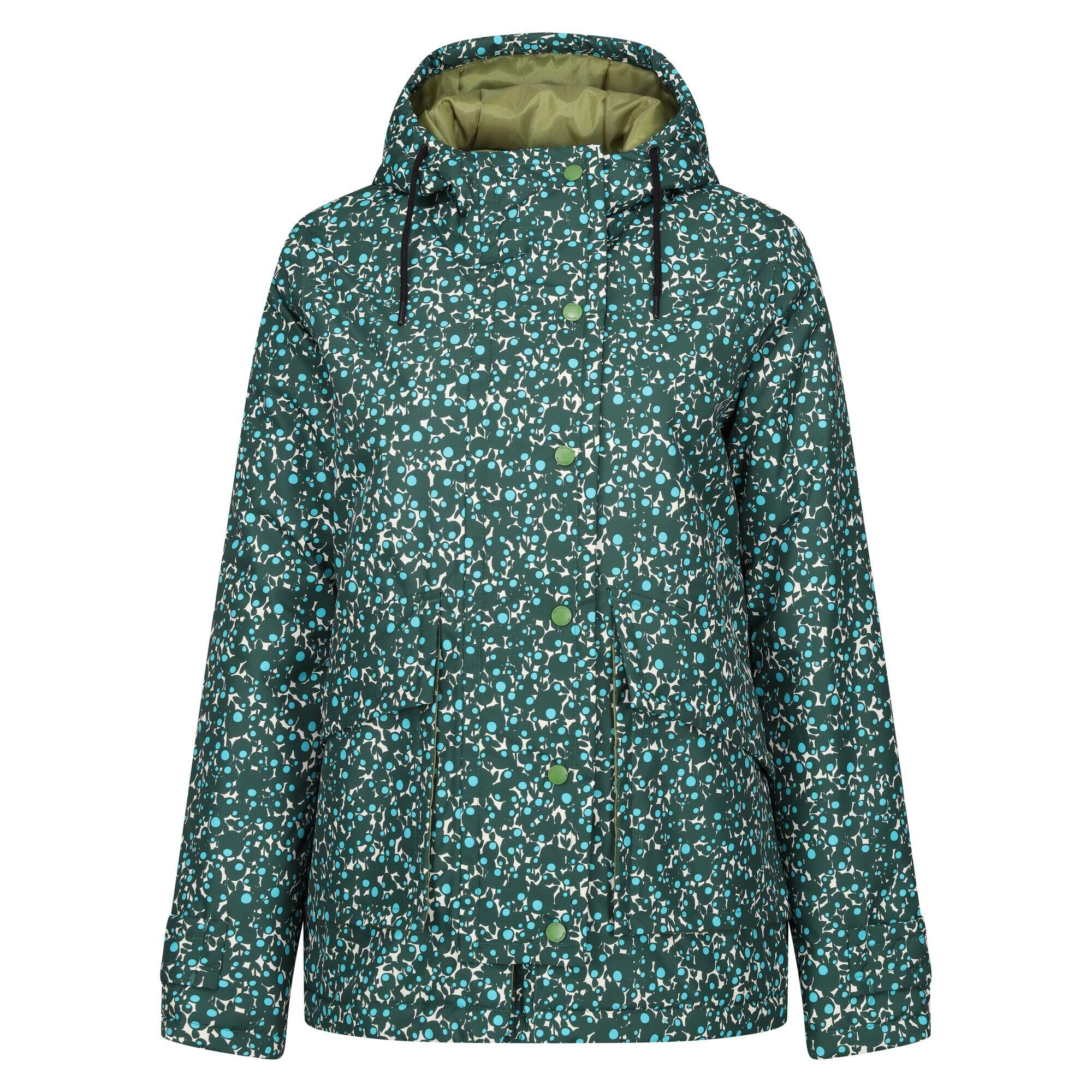 REGATTA Womens/Ladies Orla Kiely Swing Berry Bubble Waterproof Jacket (Jade)