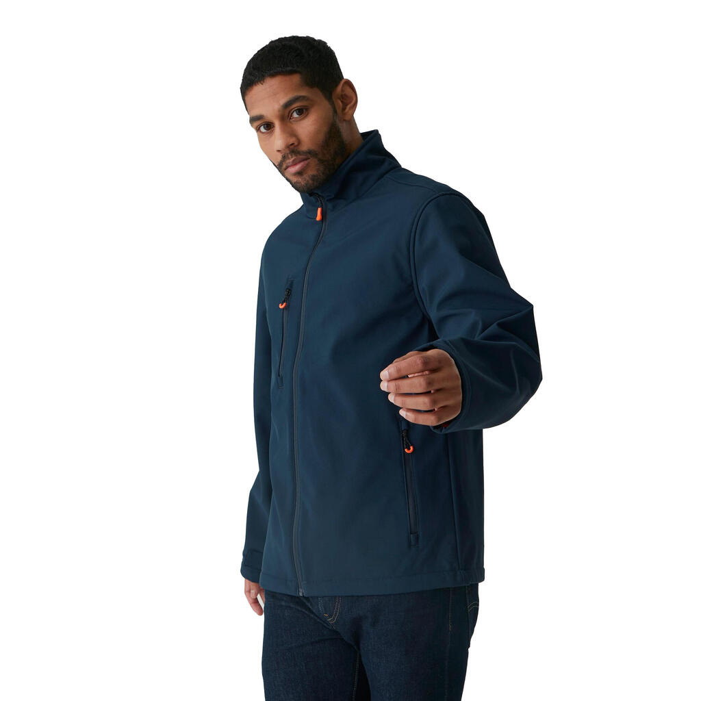 Mens Thermogen Heated Soft Shell Jacket (Navy)
