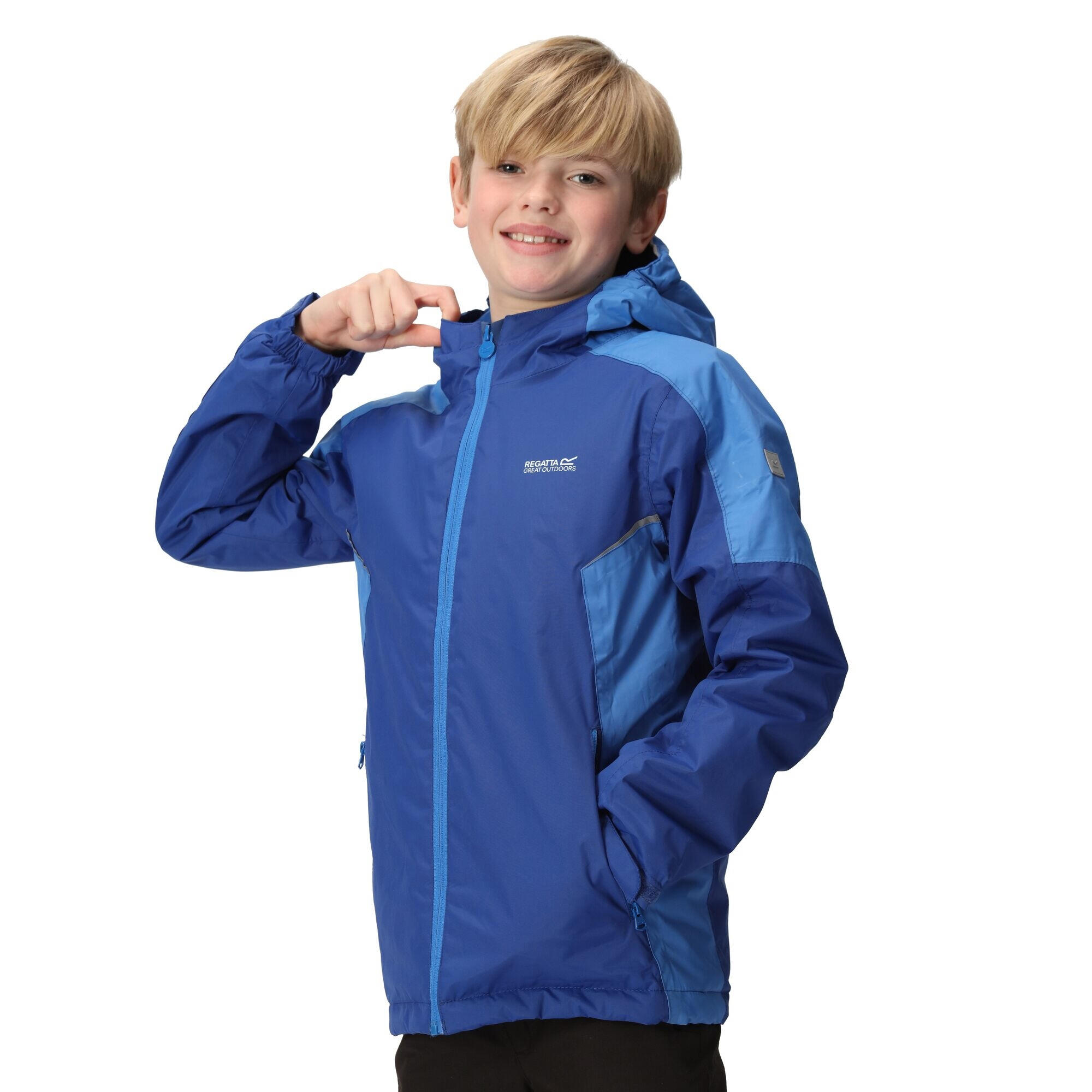 Veste Imperméable HURDLE Enfant (Bleu Roi / Bleu Foncé) 3/4