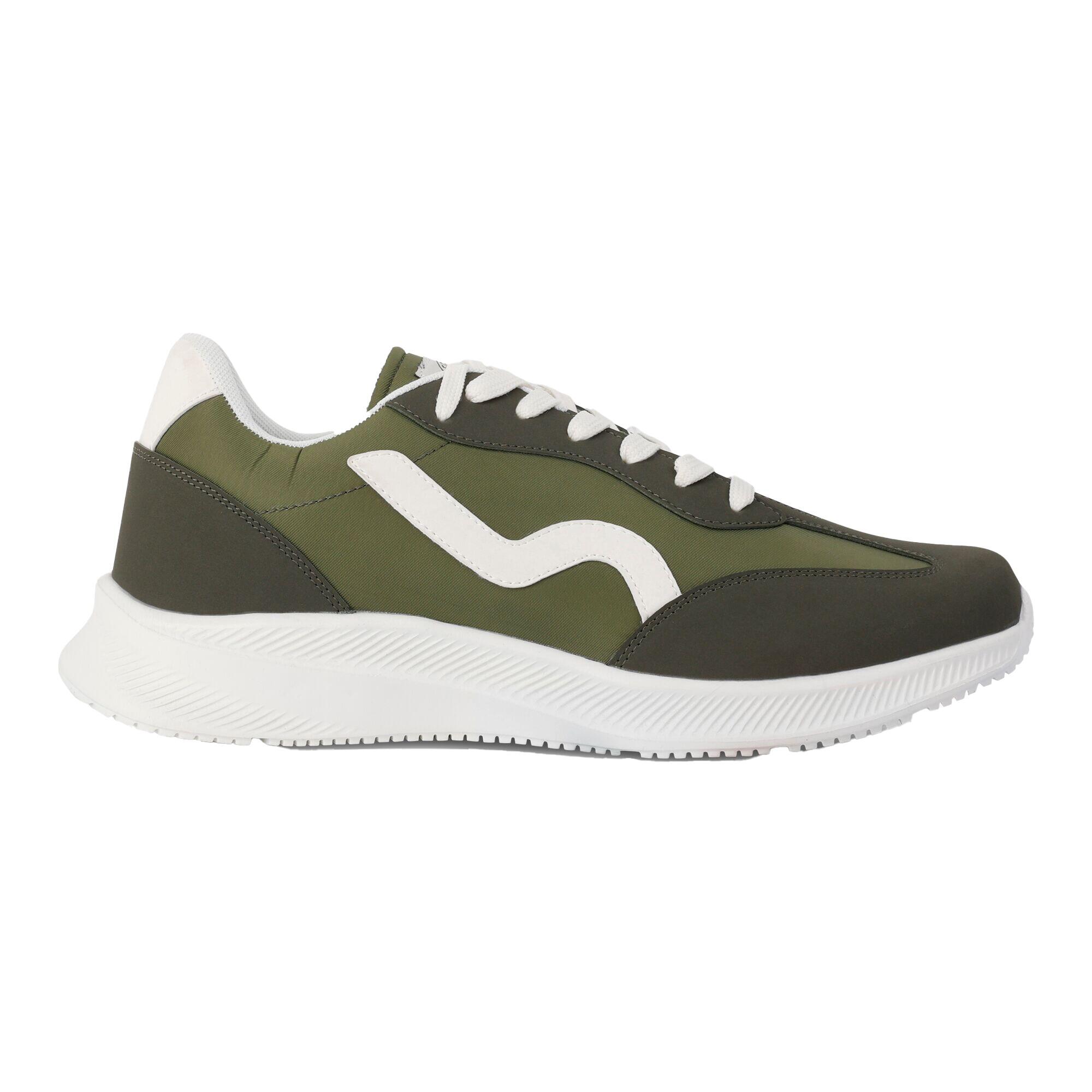 Mens Marine Retro Trainers (Dark Khaki) 3/5