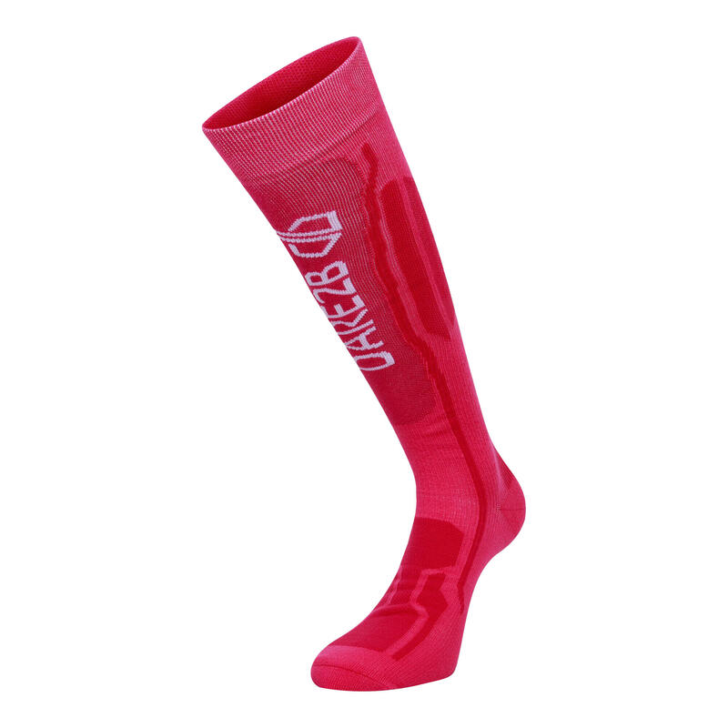 Meias de Ski Performance Premium Mulher Rosa puro/Vermelho boudoir