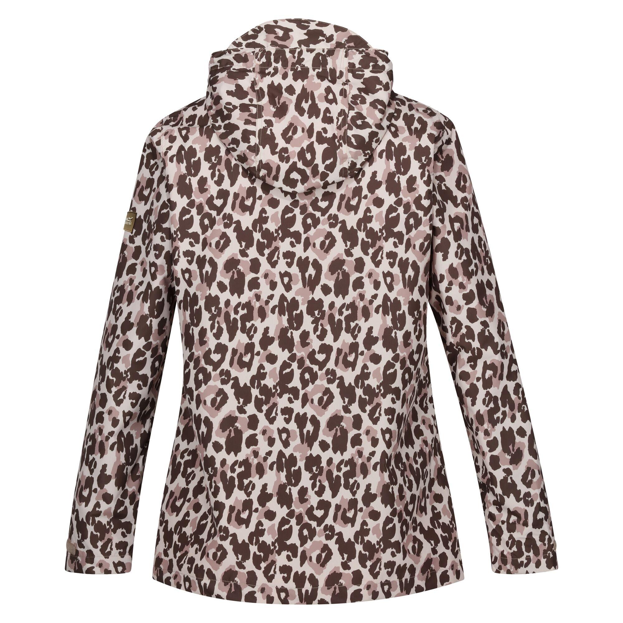Womens/Ladies Bayletta Leopard Print Waterproof Jacket (Brown) 2/5
