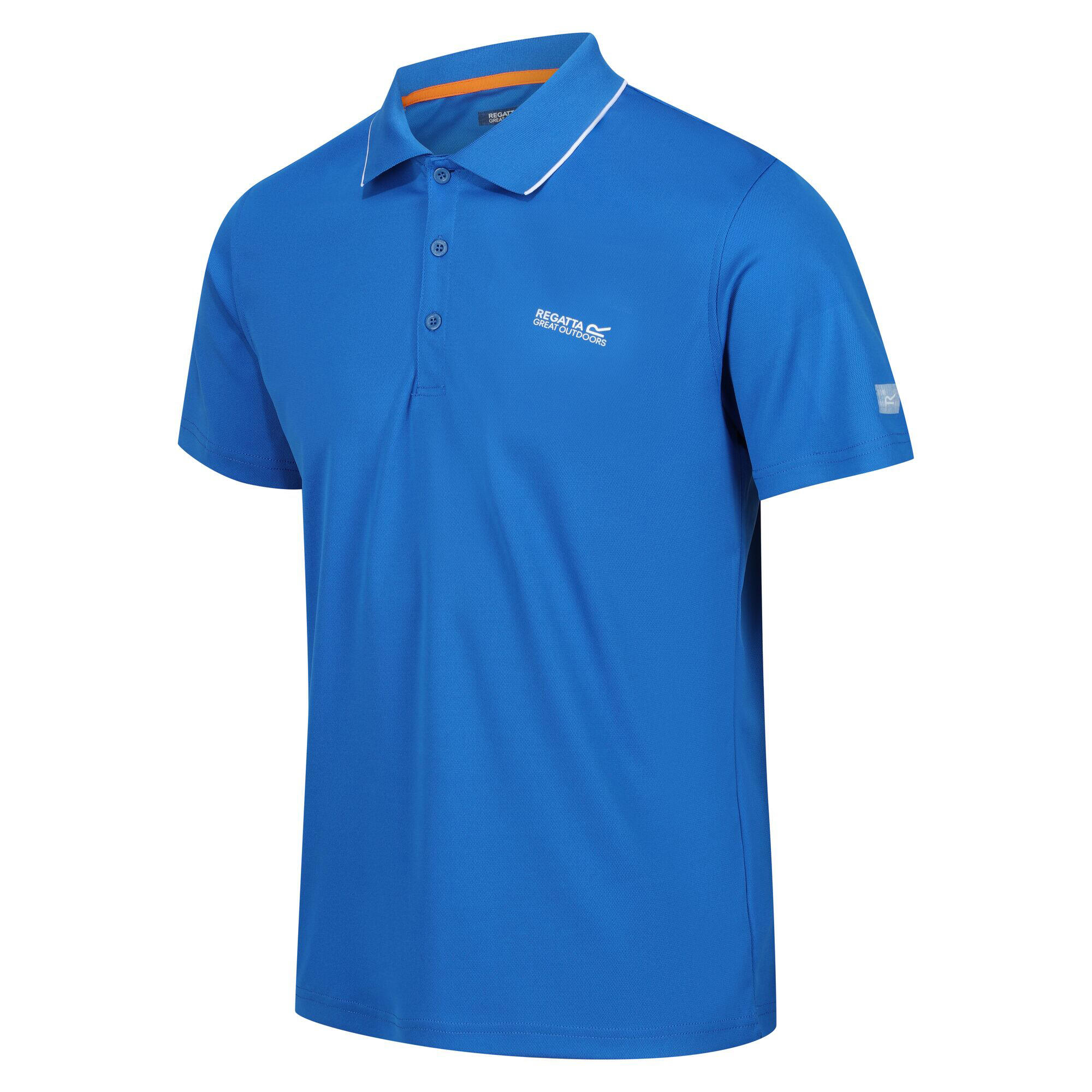 Mens Maverick V Active Polo Shirt (Oxford Blue) 3/5