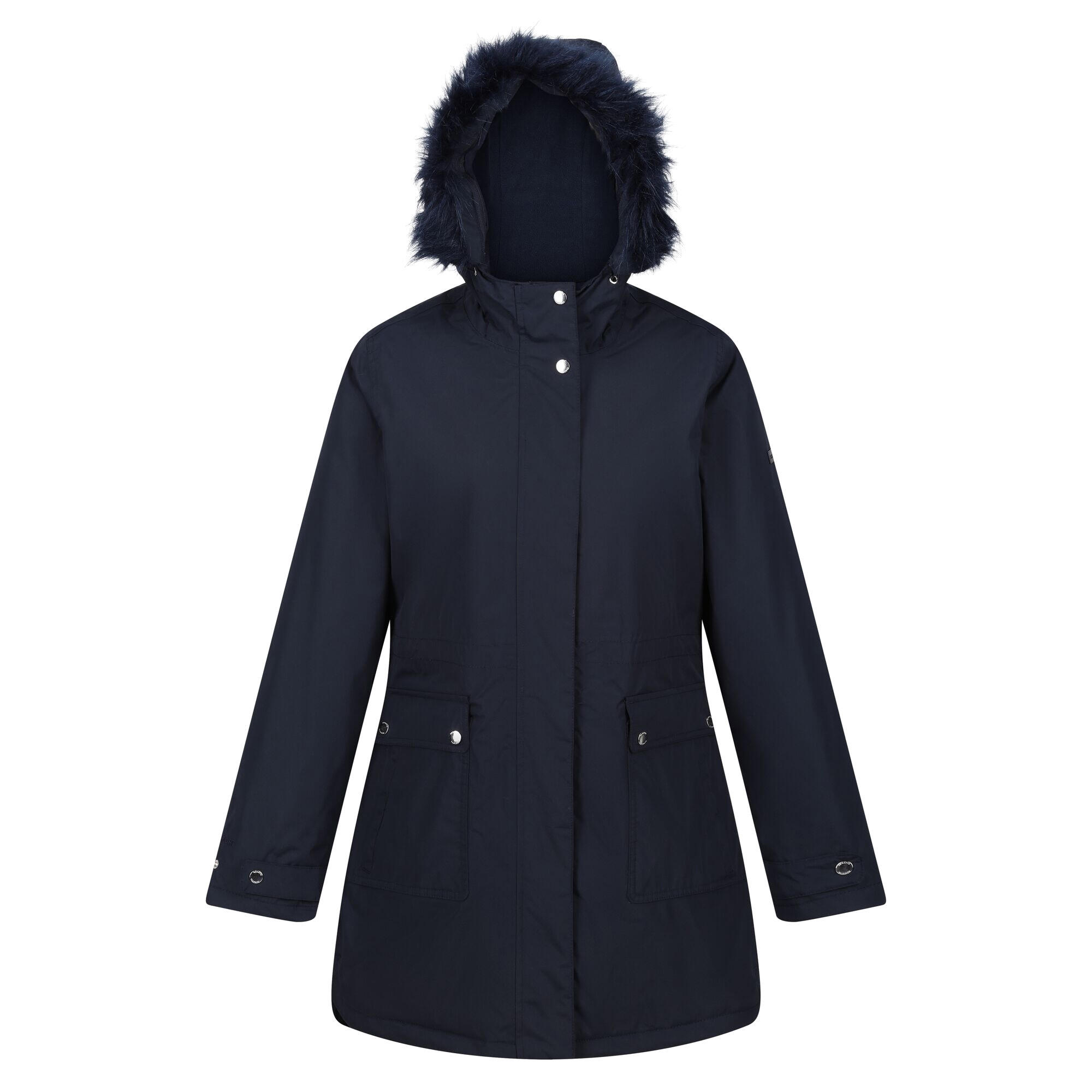 REGATTA Womens/Ladies Sabinka Faux Fur Trim Parka (Navy)