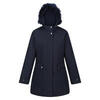 Dames Sabinka parka met bontrand (Marine)