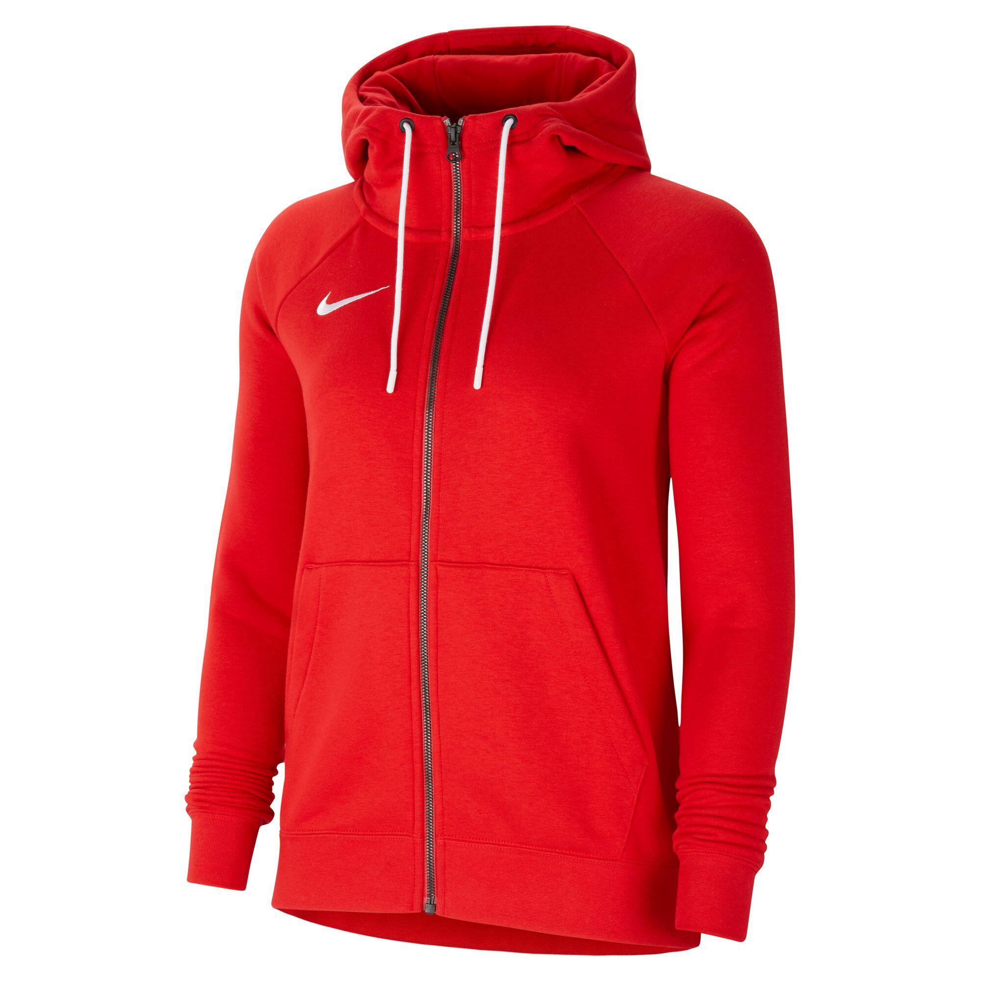 Felpa con cappuccio full zip donna ( fleece) nike rosso 4/4