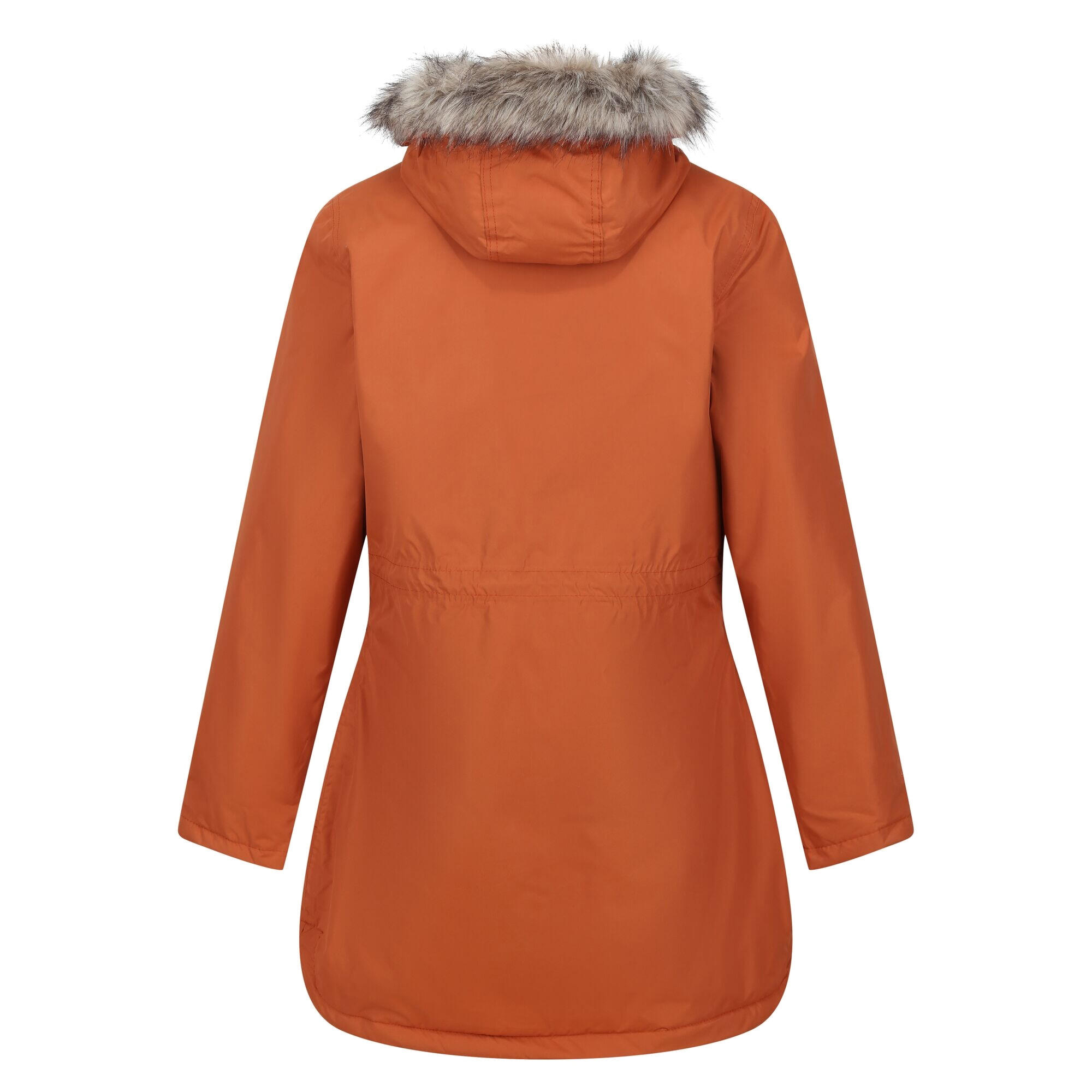 Womens/Ladies Sabinka Faux Fur Trim Parka (Burnt Copper) 2/5