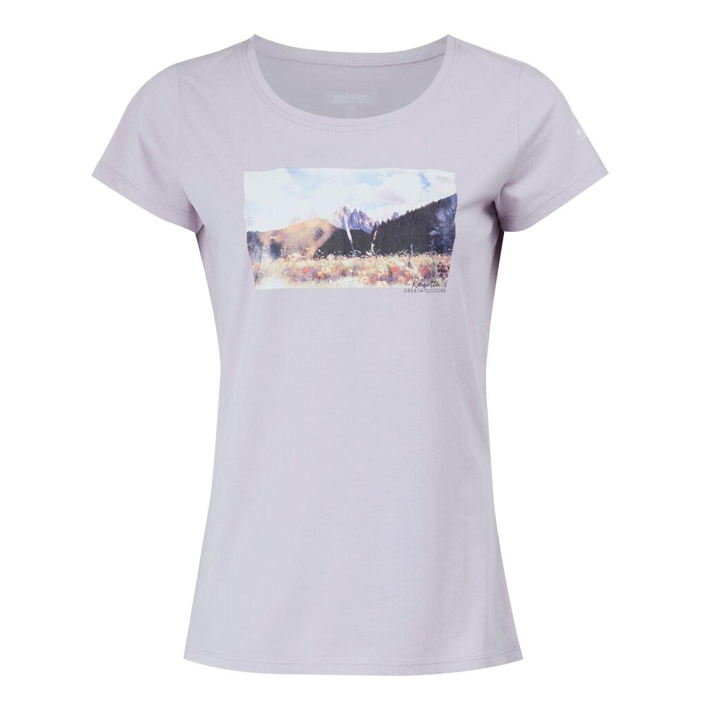 Womens/Ladies Breezed IV Mountain TShirt (Lilac Frost)