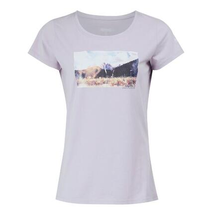 Tshirt Motif/style Montagne BREEZED Femme (Lilas Pâle)