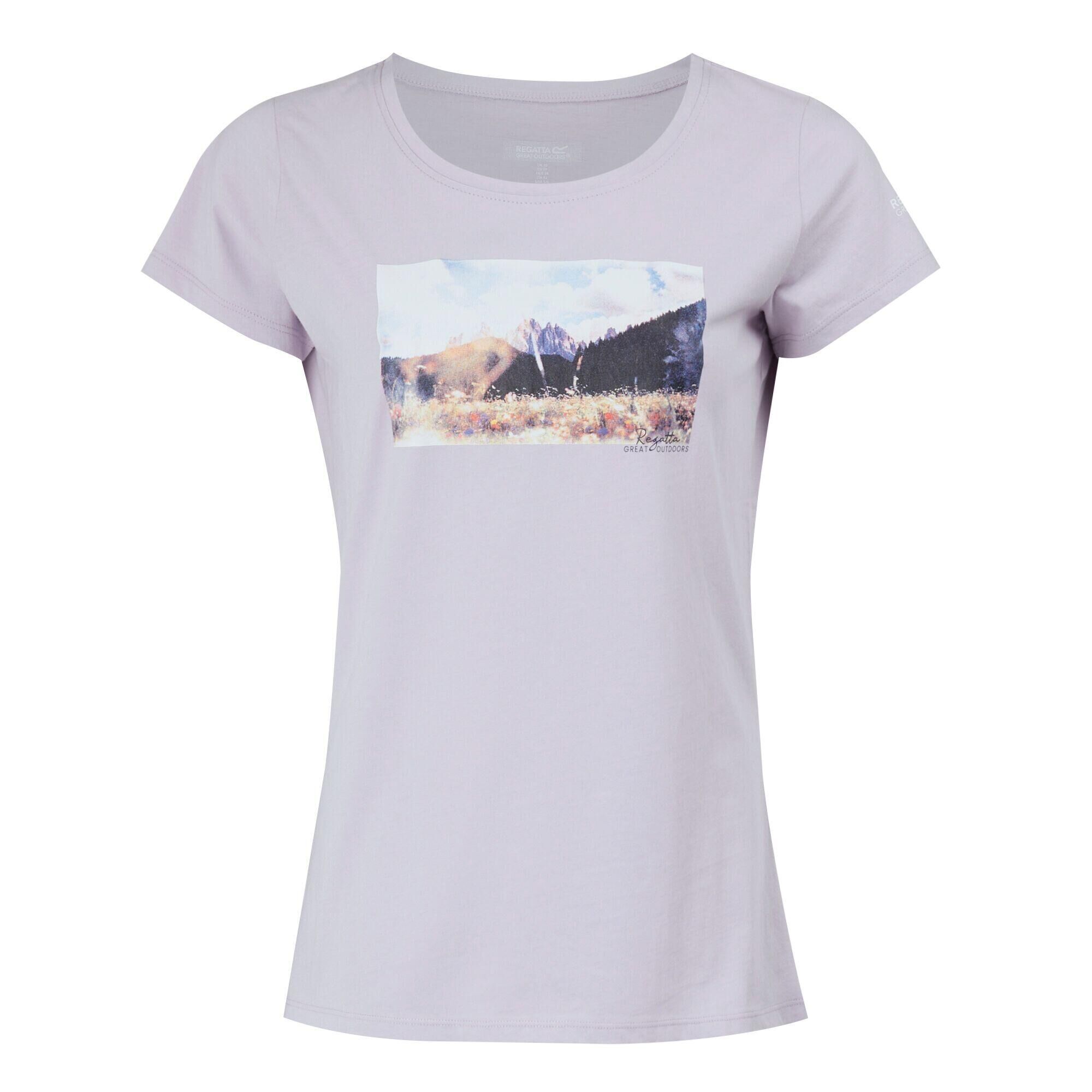 REGATTA Womens/Ladies Breezed IV Mountain TShirt (Lilac Frost)
