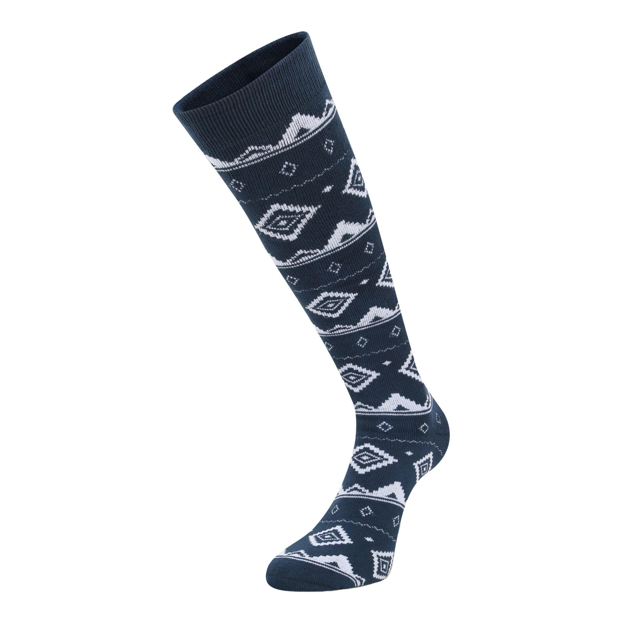 Mens Printed Ski Socks (Moonlight Denim) 1/4