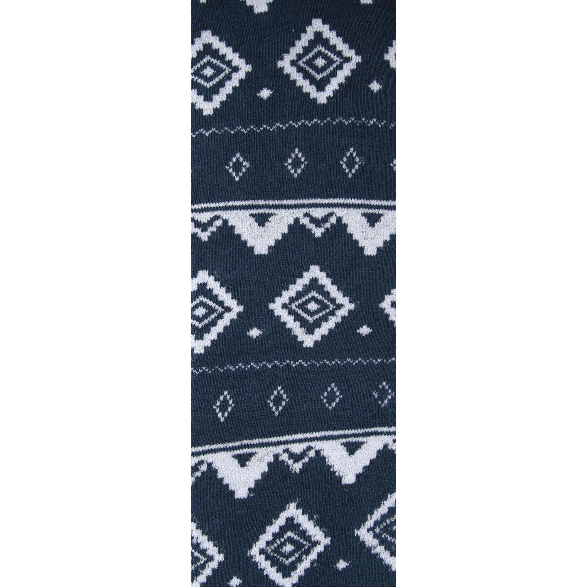 Mens Printed Ski Socks (Moonlight Denim) 3/4