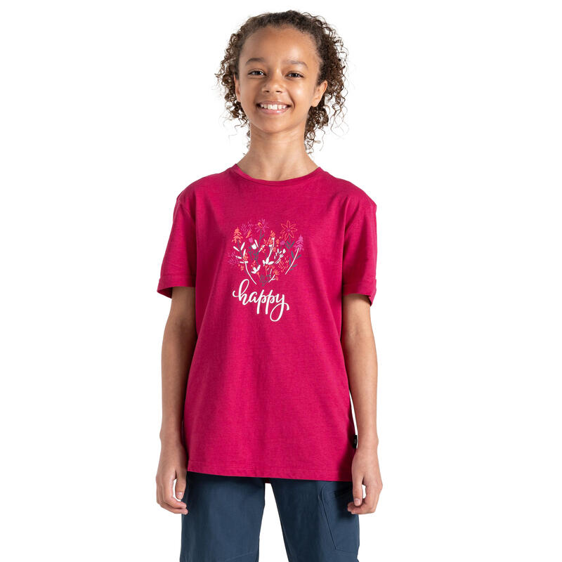 Camiseta Trailblazer II Happy para Niños/Niñas Rosa Baya