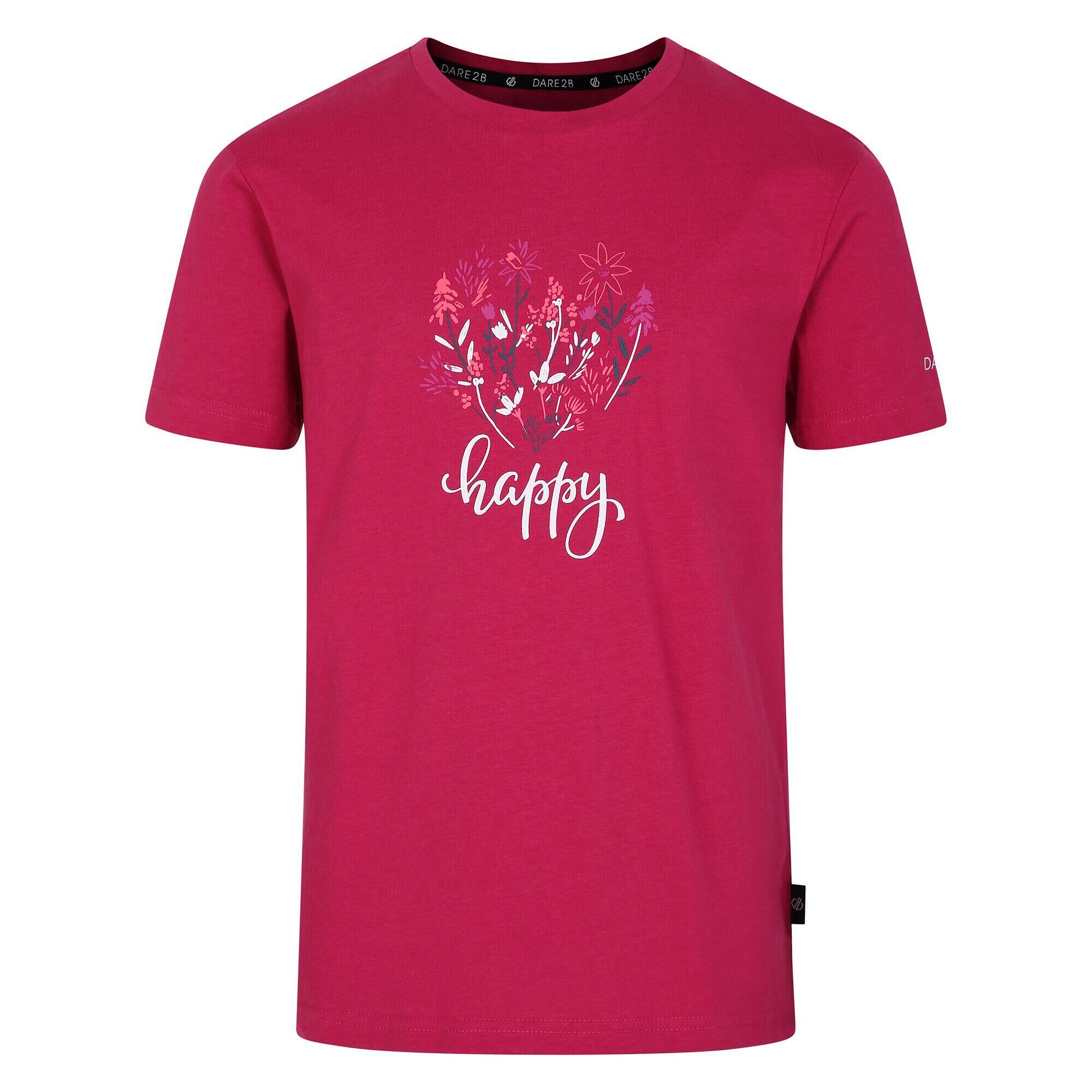 DARE 2B Childrens/Kids Trailblazer II Happy TShirt (Berry Pink)