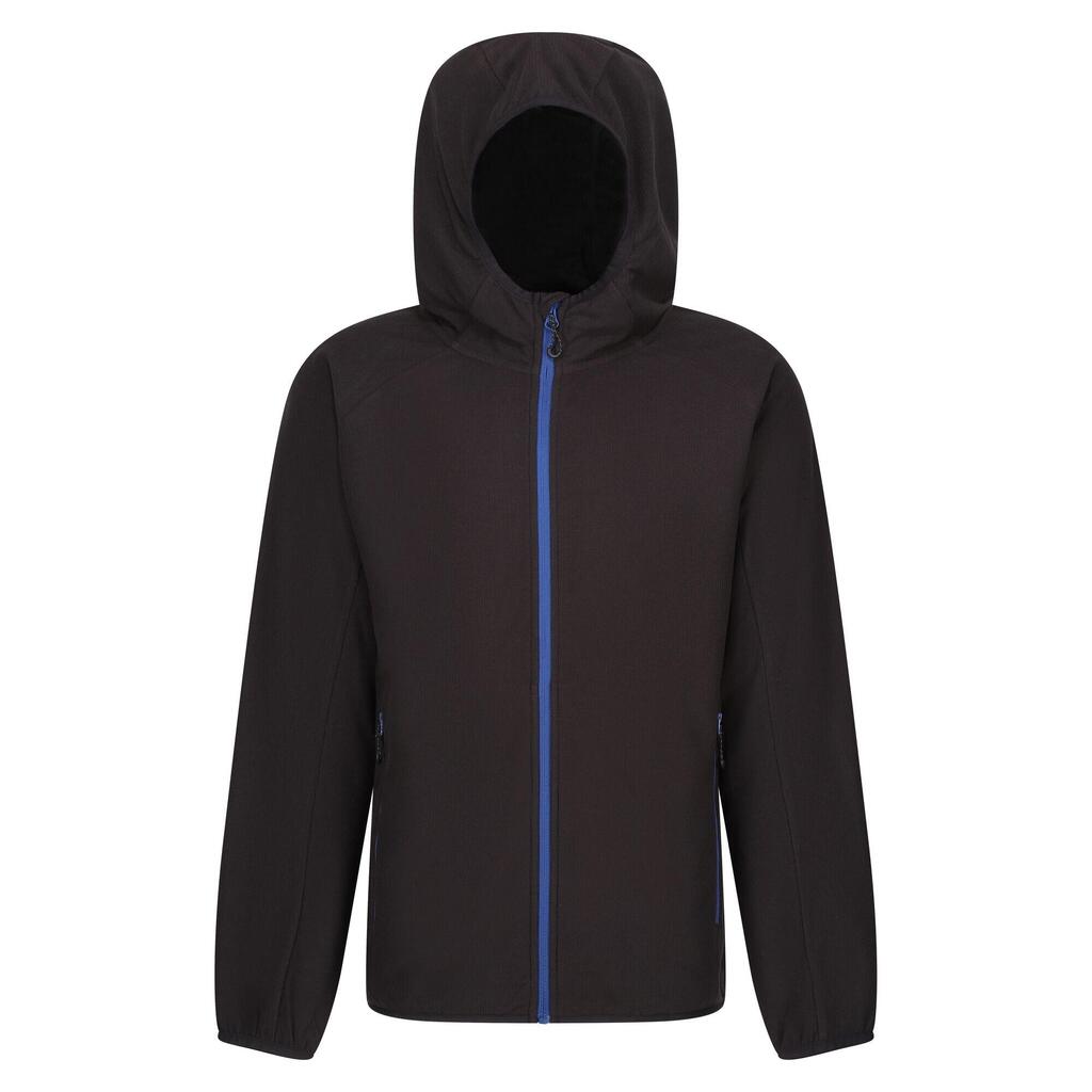 Mens Full Zip Fleece Jacket (Black/New Royal)