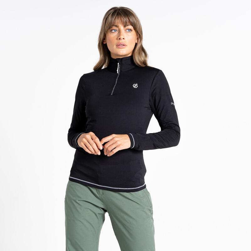 Lowline II Stretch Fitness-Midlayer für Damen - Schwarz