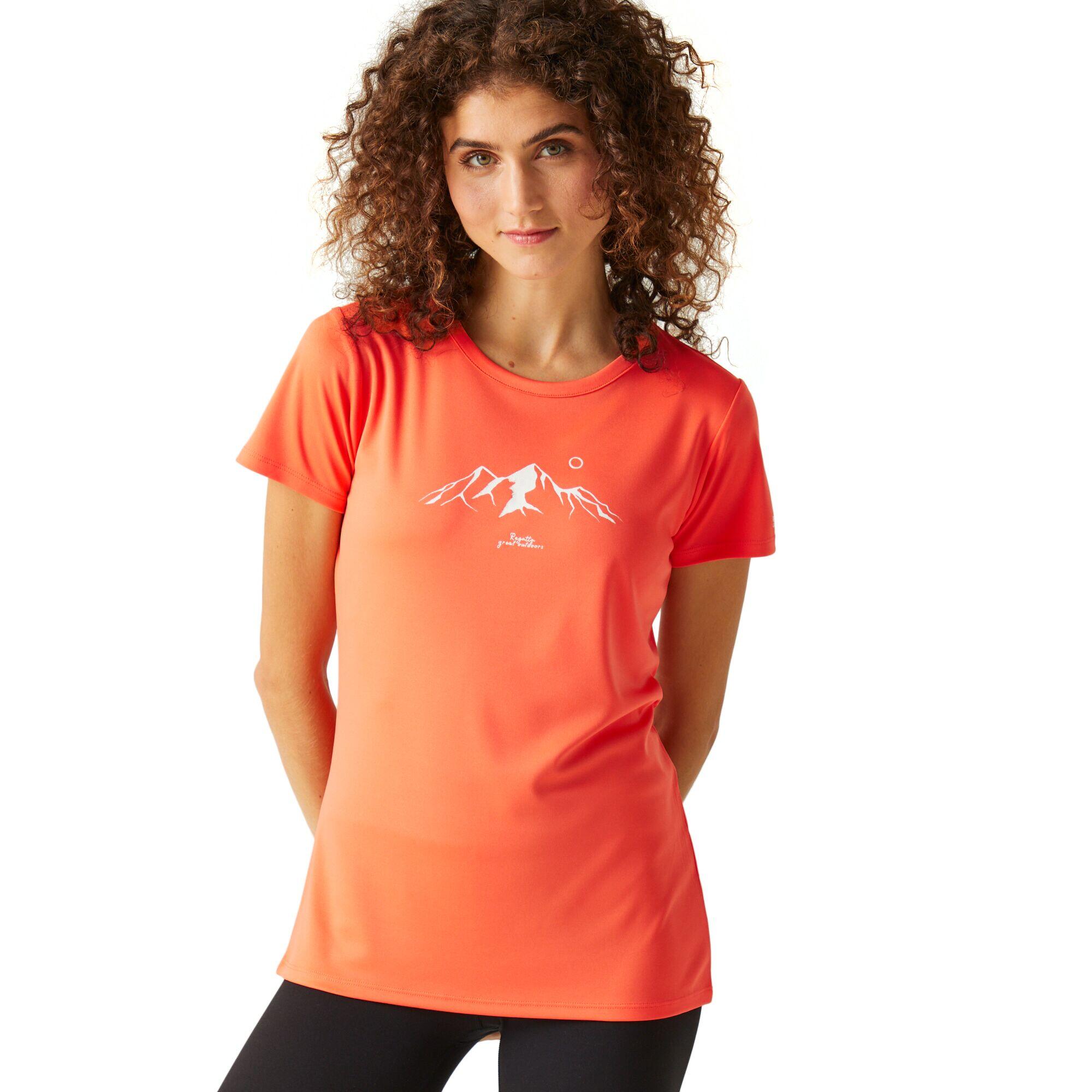 Womens/Ladies Fingal VIII Mountain TShirt (Satsuma) 4/5