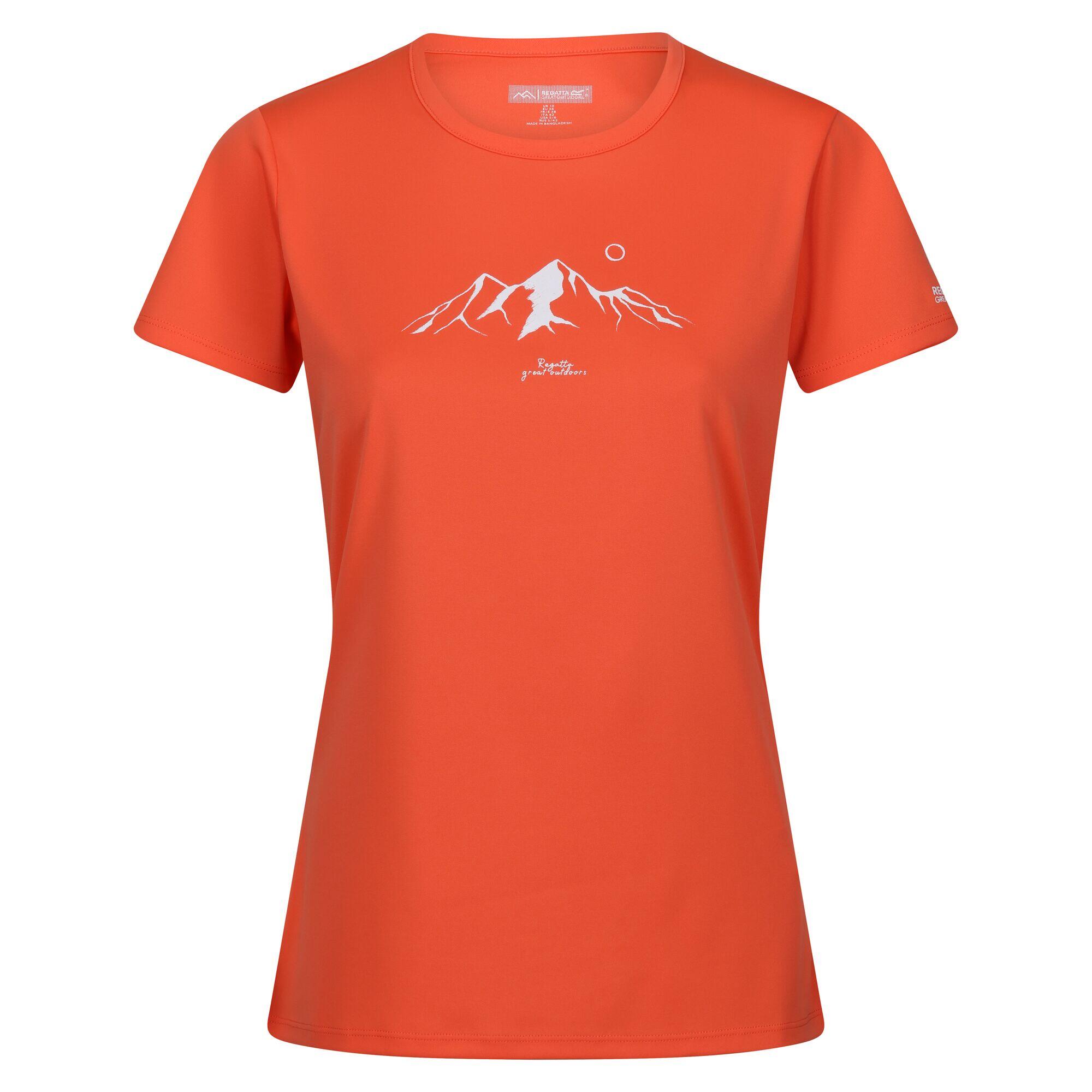 REGATTA Womens/Ladies Fingal VIII Mountain TShirt (Satsuma)