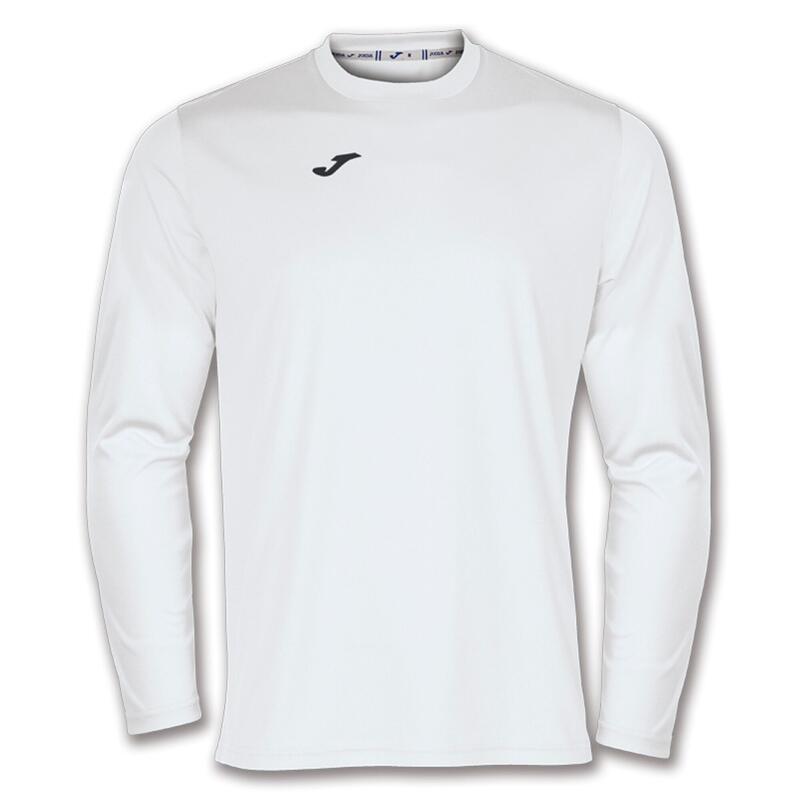 Camiseta Manga Larga Fútbol Hombre Joma Combi Blanco