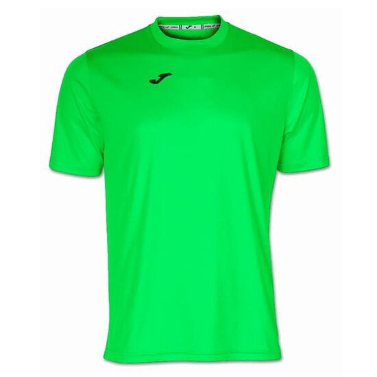 Camiseta Manga Corta Fútbol Niños Joma Combi Coral Flúor