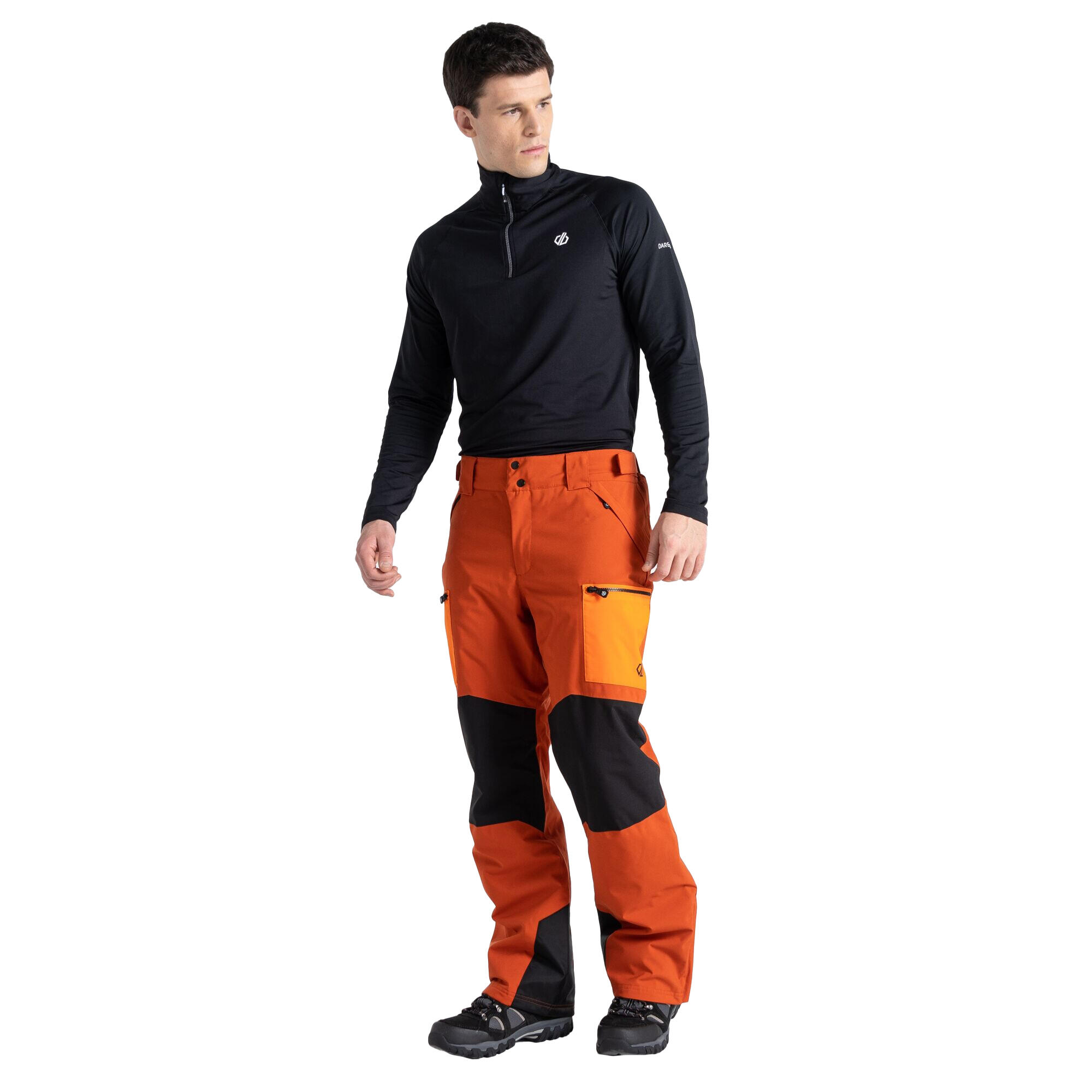 Mens Baseplate Contrast Detail Ski Trousers (Brown/Orange) 4/5