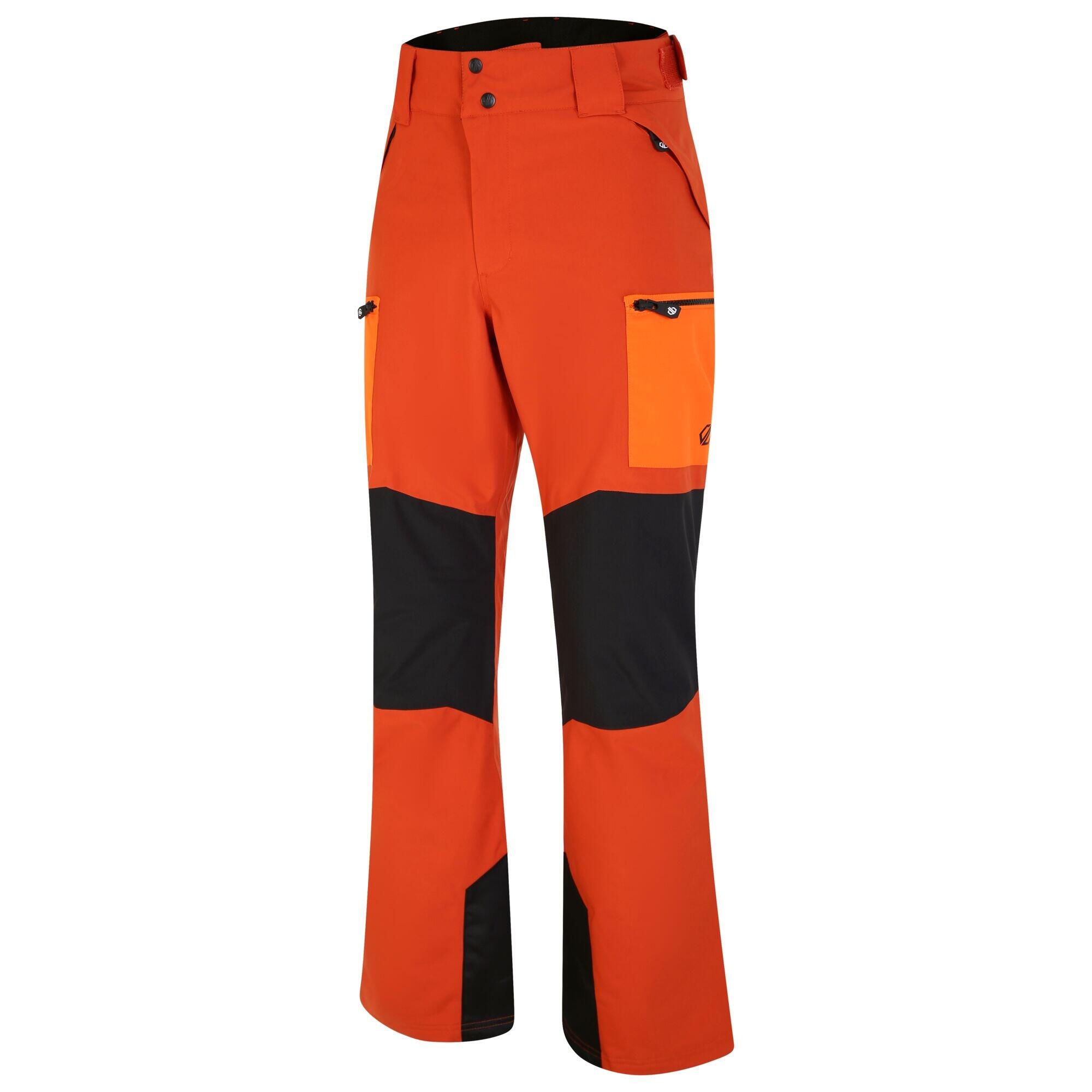 Mens Baseplate Contrast Detail Ski Trousers (Brown/Orange) 3/5