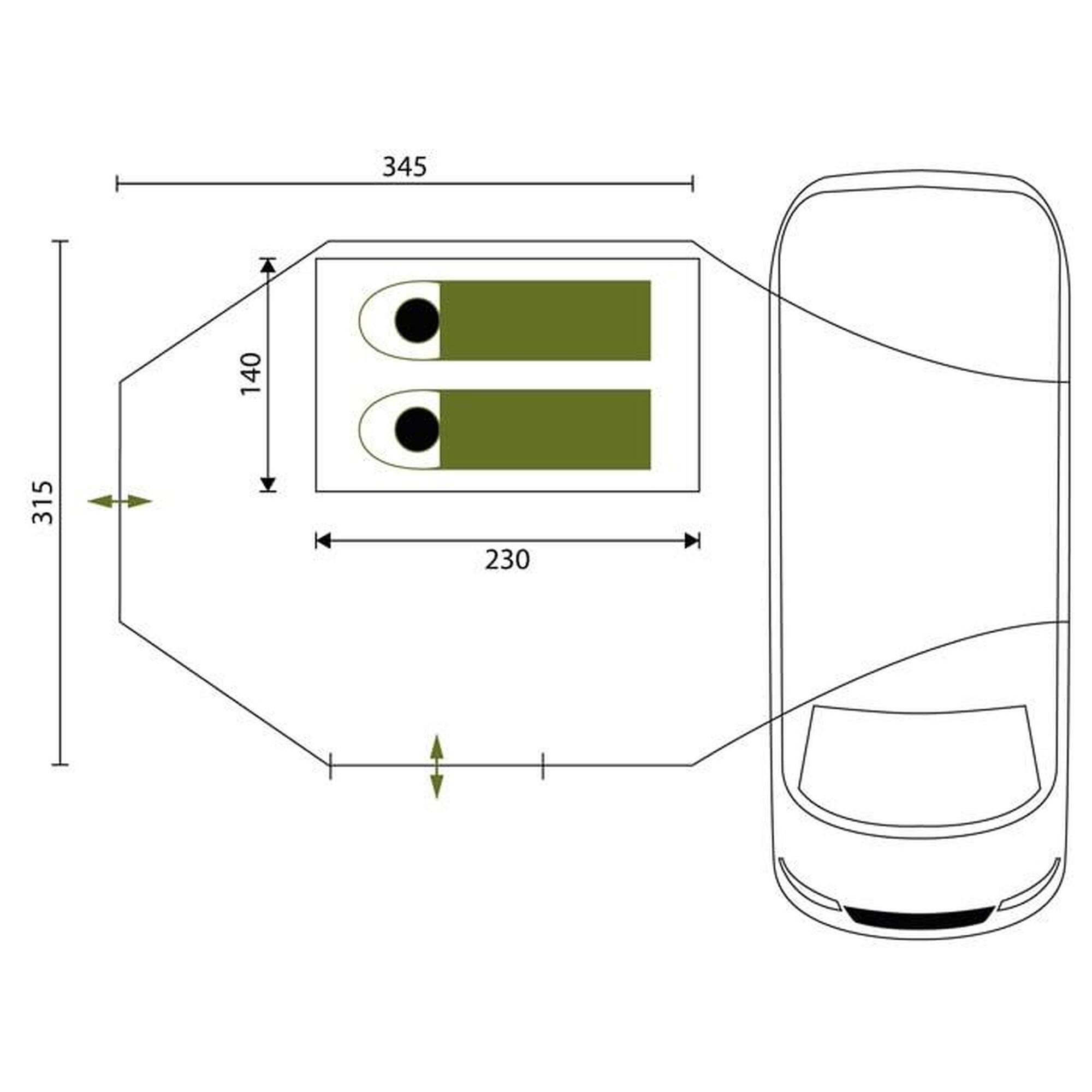 Tenda campeggio per Minivan - Aarhus Travel - 2 pers. - Outdoor - 345x315cm