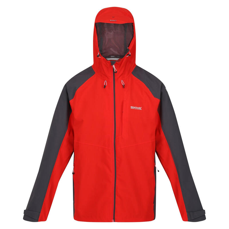 Veste imperméable BRITEDALE Homme (Rouge vif / Gris phoque)