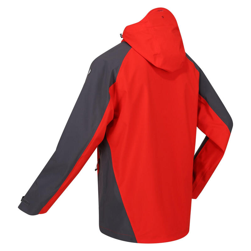 Veste imperméable BRITEDALE Homme (Rouge vif / Gris phoque)