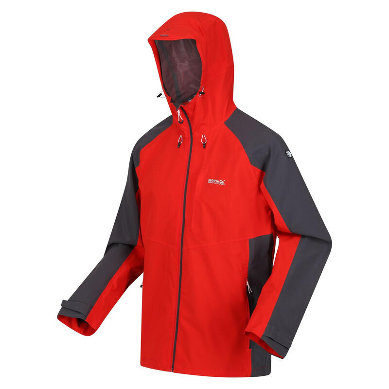 Veste imperméable BRITEDALE Homme (Rouge vif / Gris phoque)