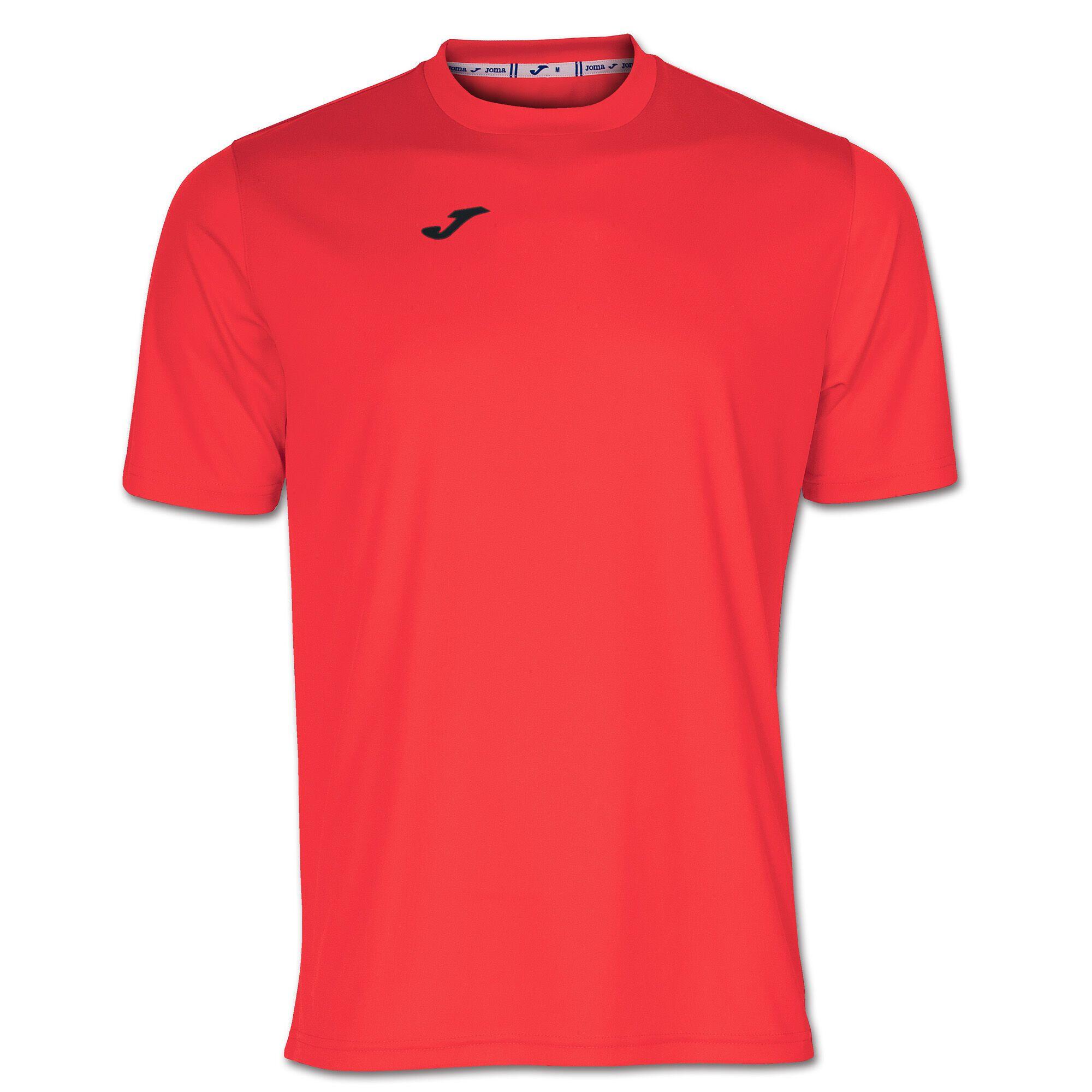 Joma - Maillot Manches Courtes Football Enfants Joma Combi Corail Fluo - T-shirt Manches Courtes - Rouge - 32 3xs - Decathlon