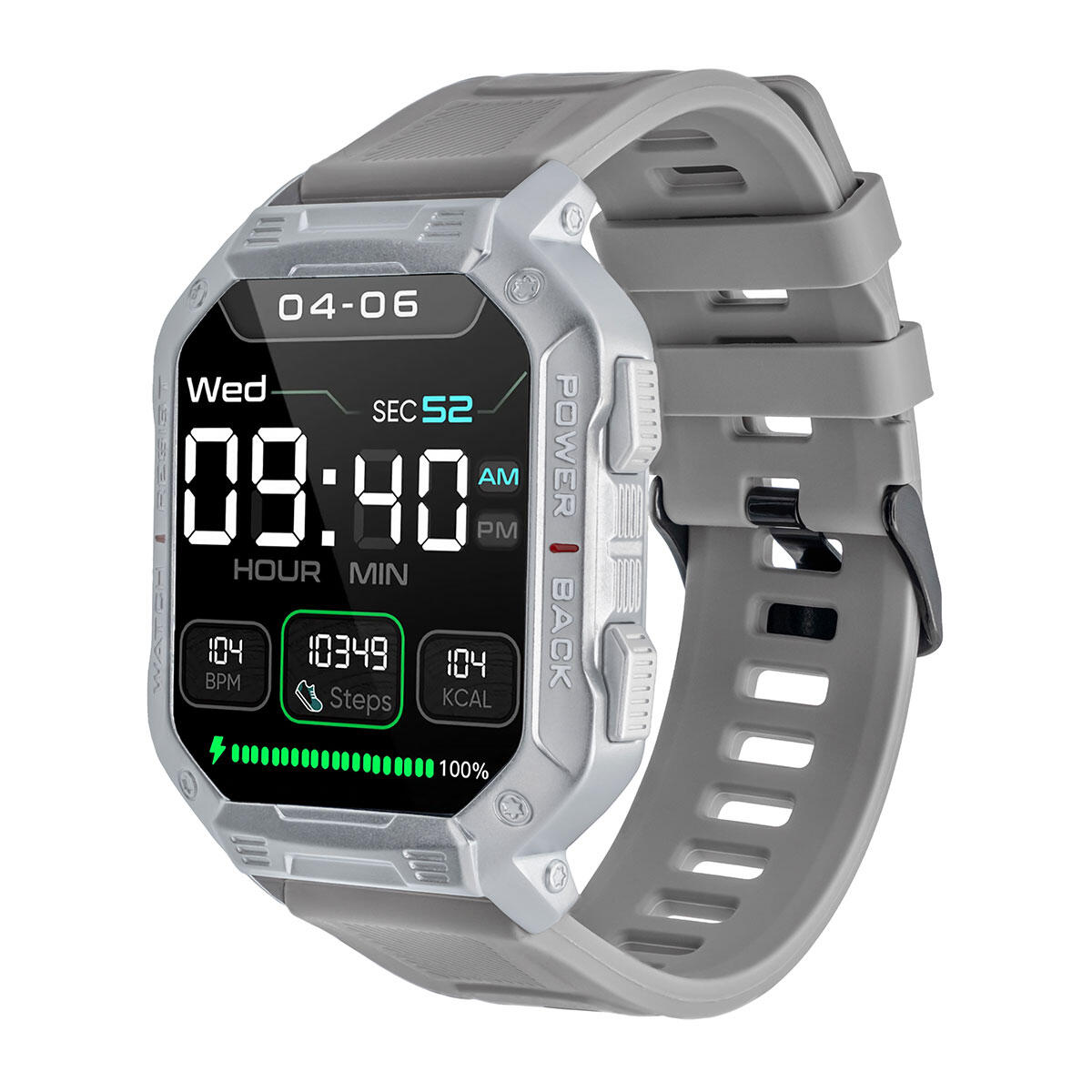 Smartwatch sportivo Watchmark Ultra Argento 2/7