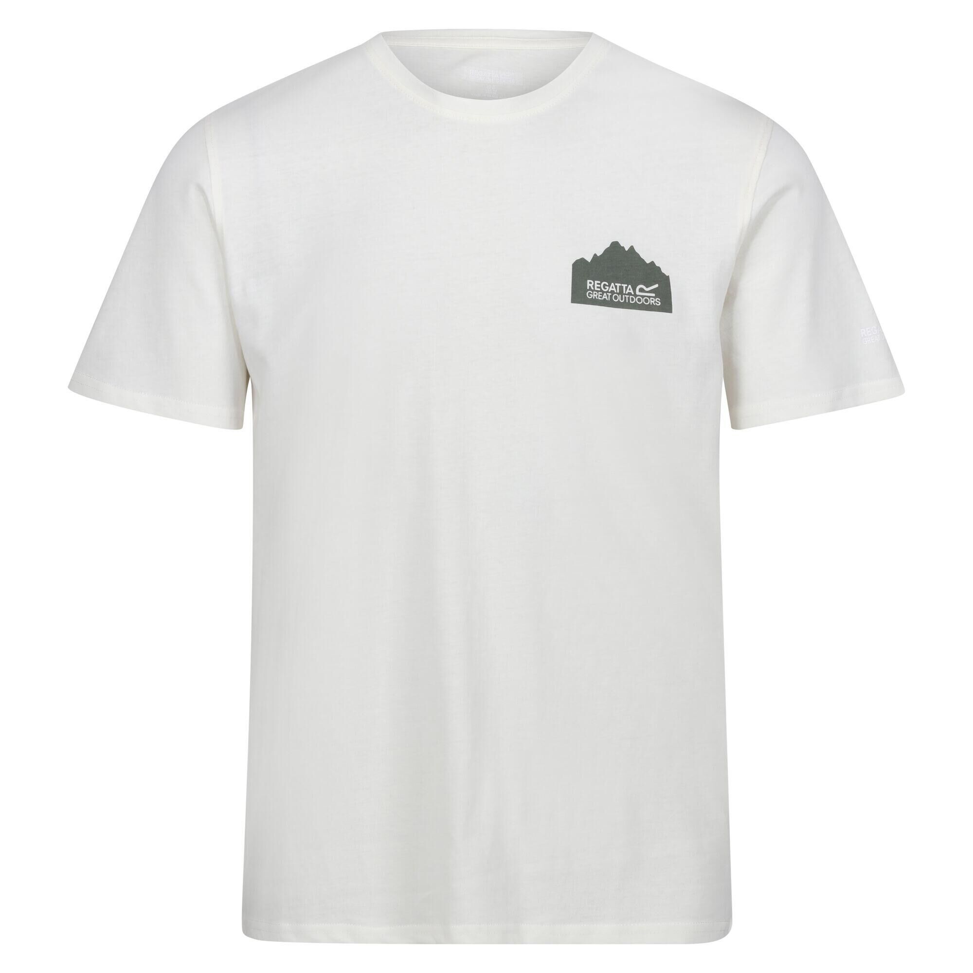 REGATTA Mens Breezed IV Graphic Print TShirt (Marshmallow)