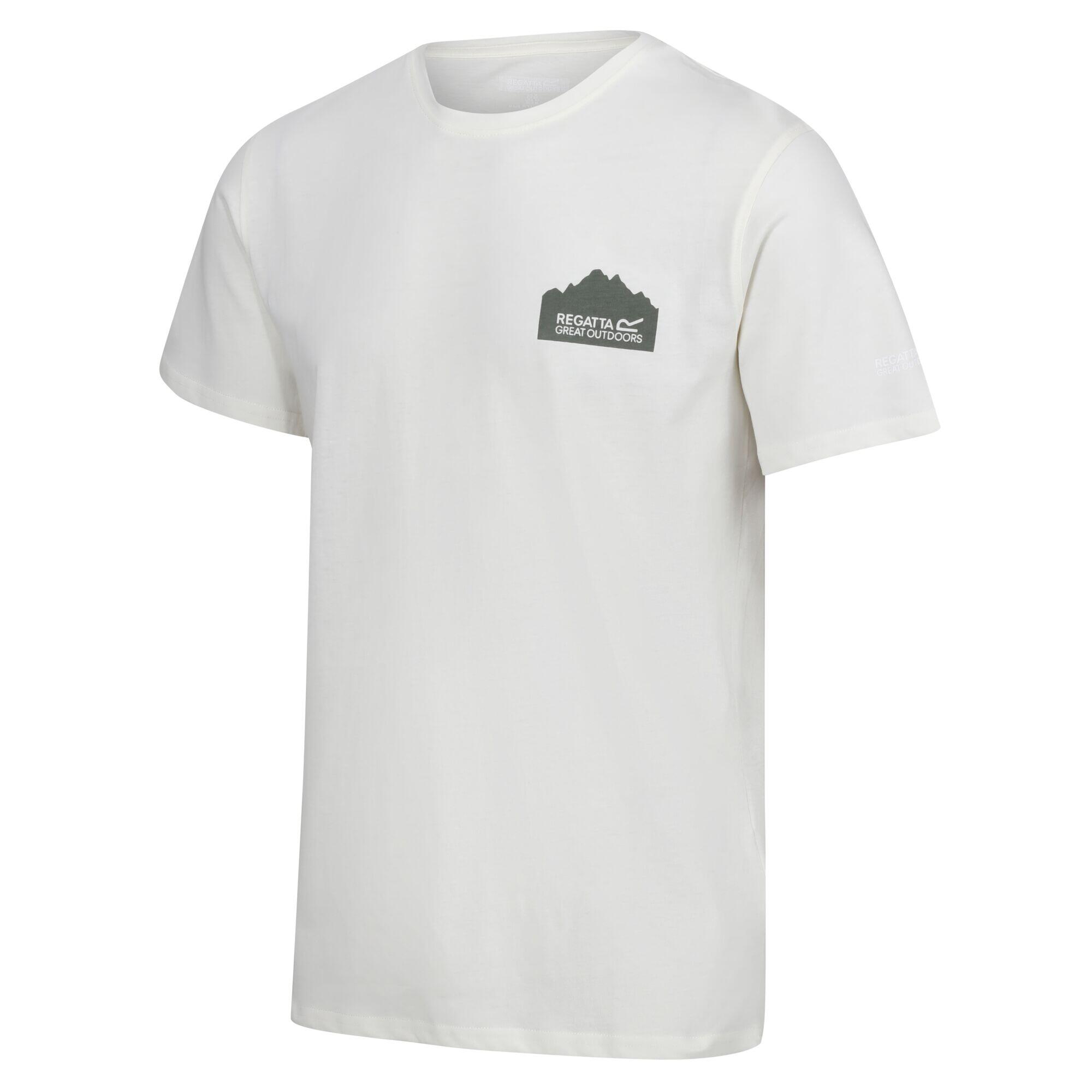 Mens Breezed IV Graphic Print TShirt (Marshmallow) 3/5