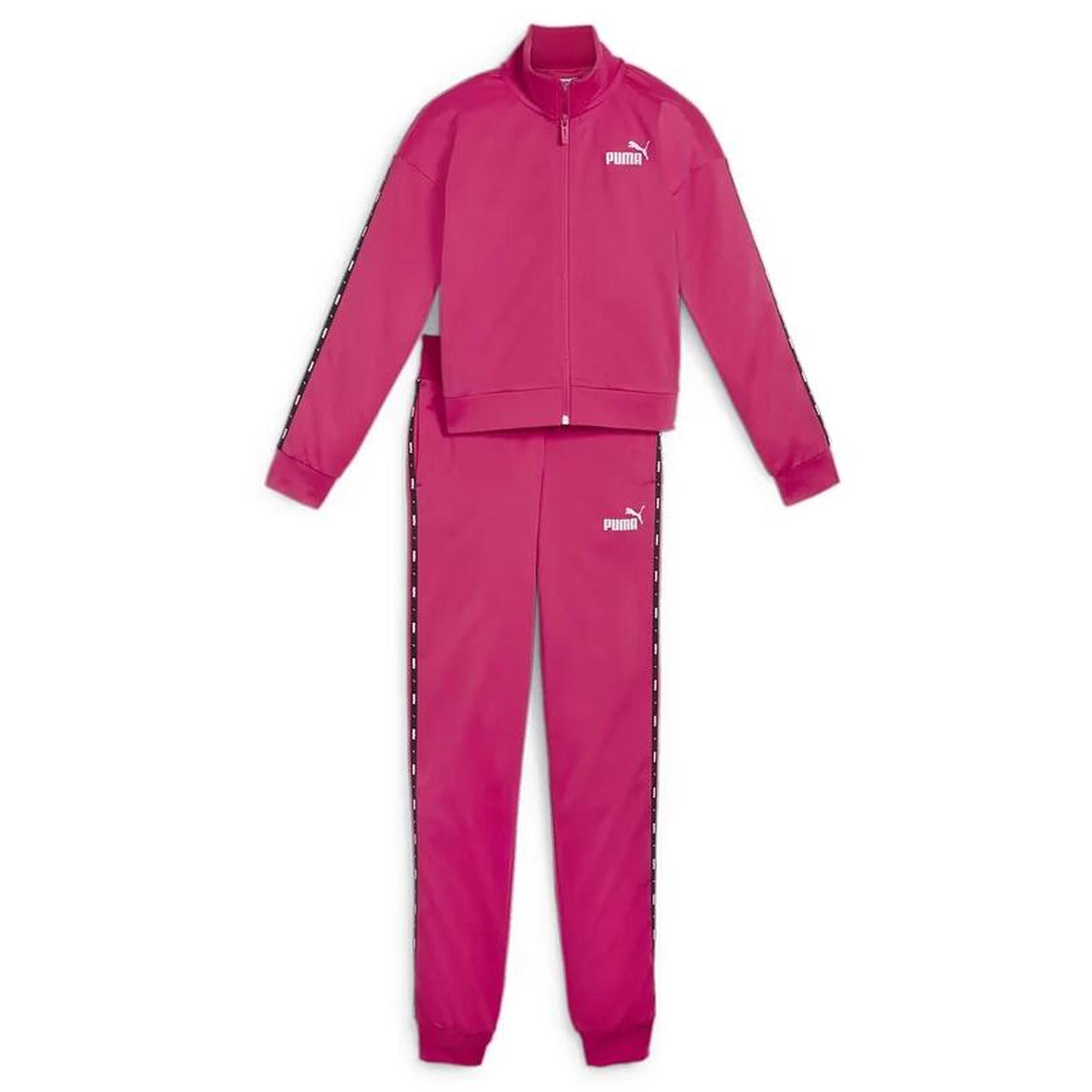 Tuta ragazza puma essentials tape - fucsia