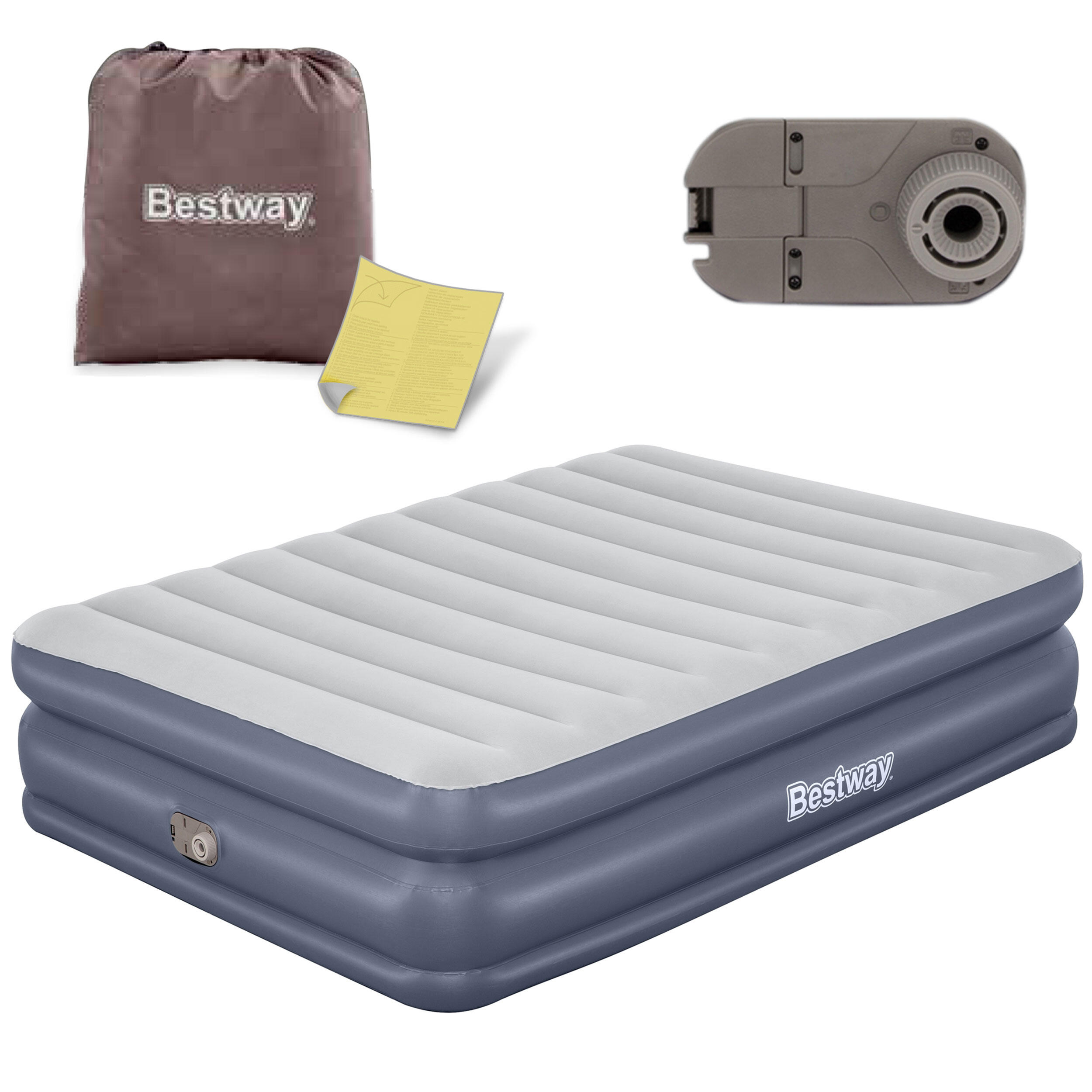BESTWAY Erwachsene Wandern Luftmatratze 203x152x51cm - Grau