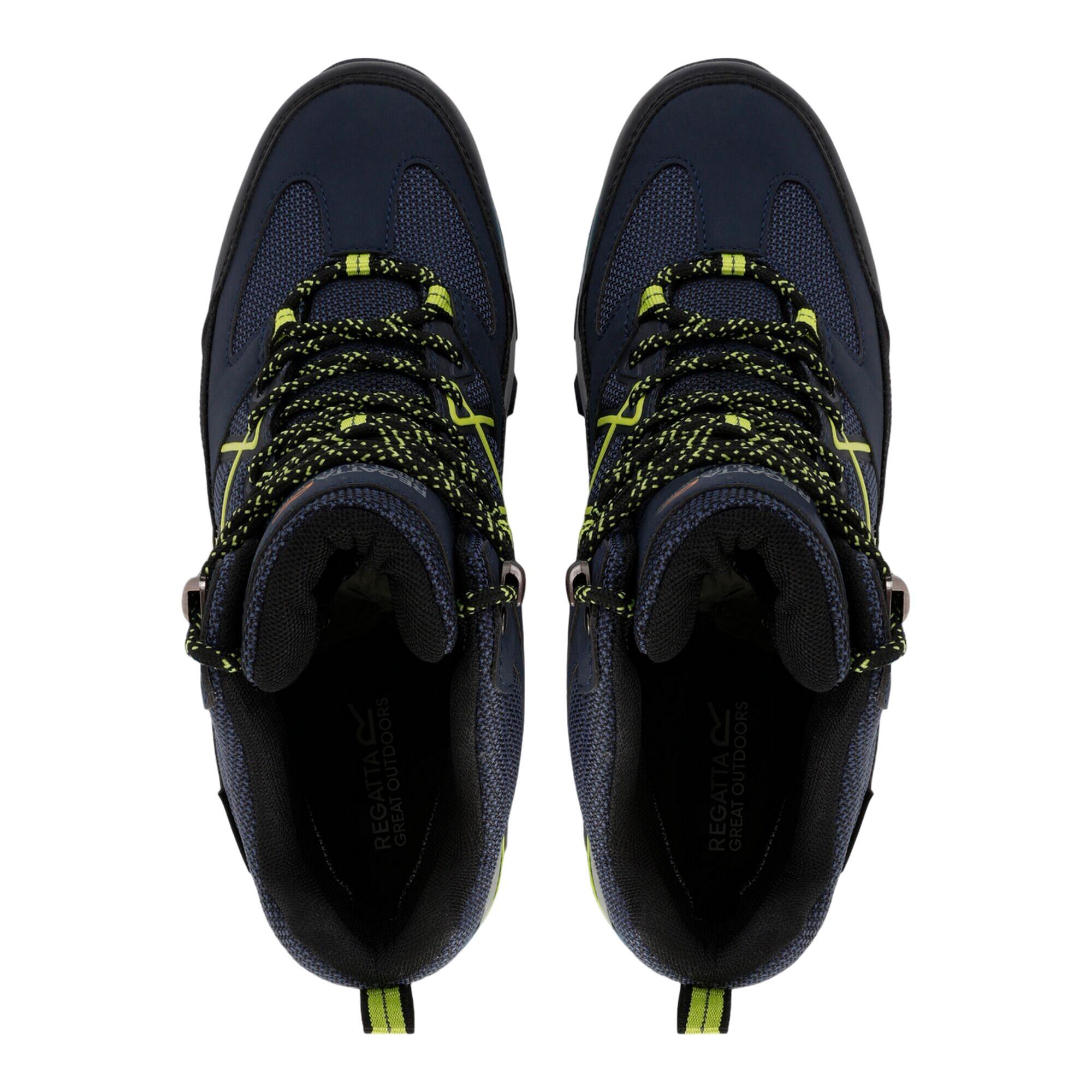 Bottines De Marche SAMARIS Homme (Bleu Marine / Vert Néon) 4/5