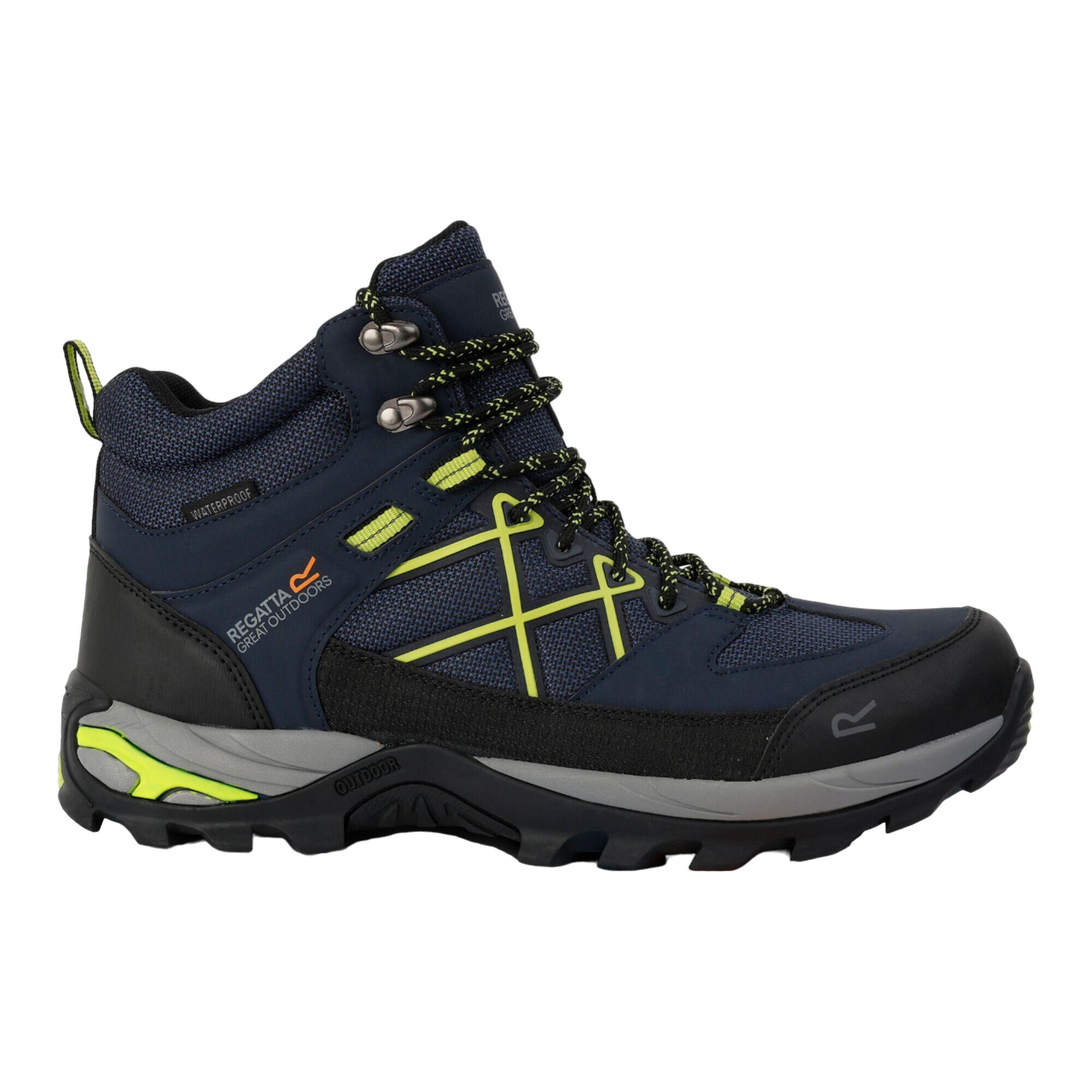 Mens Samaris III Walking Boots (Navy/Lime Punch) | Decathlon