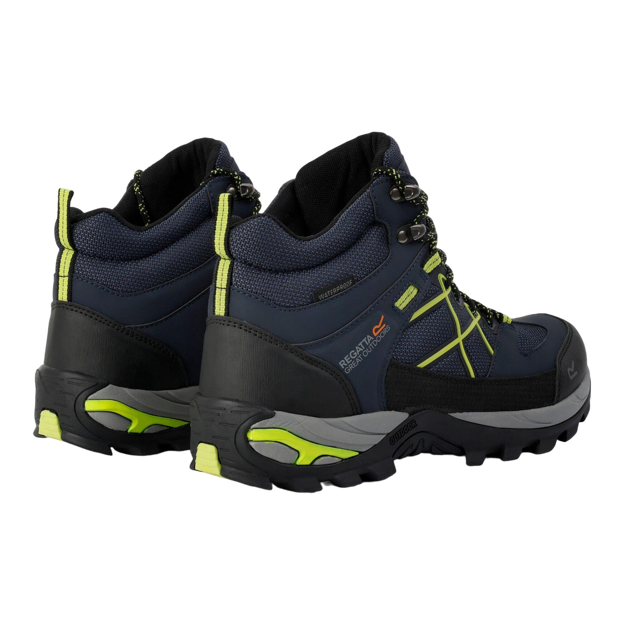 Bottines De Marche SAMARIS Homme (Bleu Marine / Vert Néon) 2/5