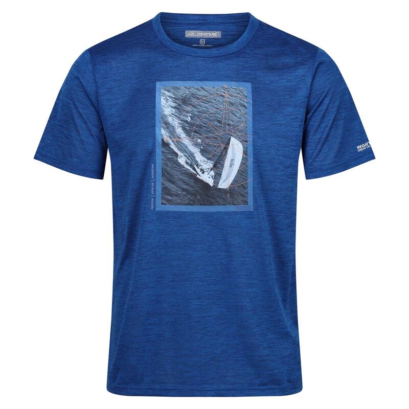 Heren Fingal VIII Zeilboot Marl TShirt (Oxford Blauw)